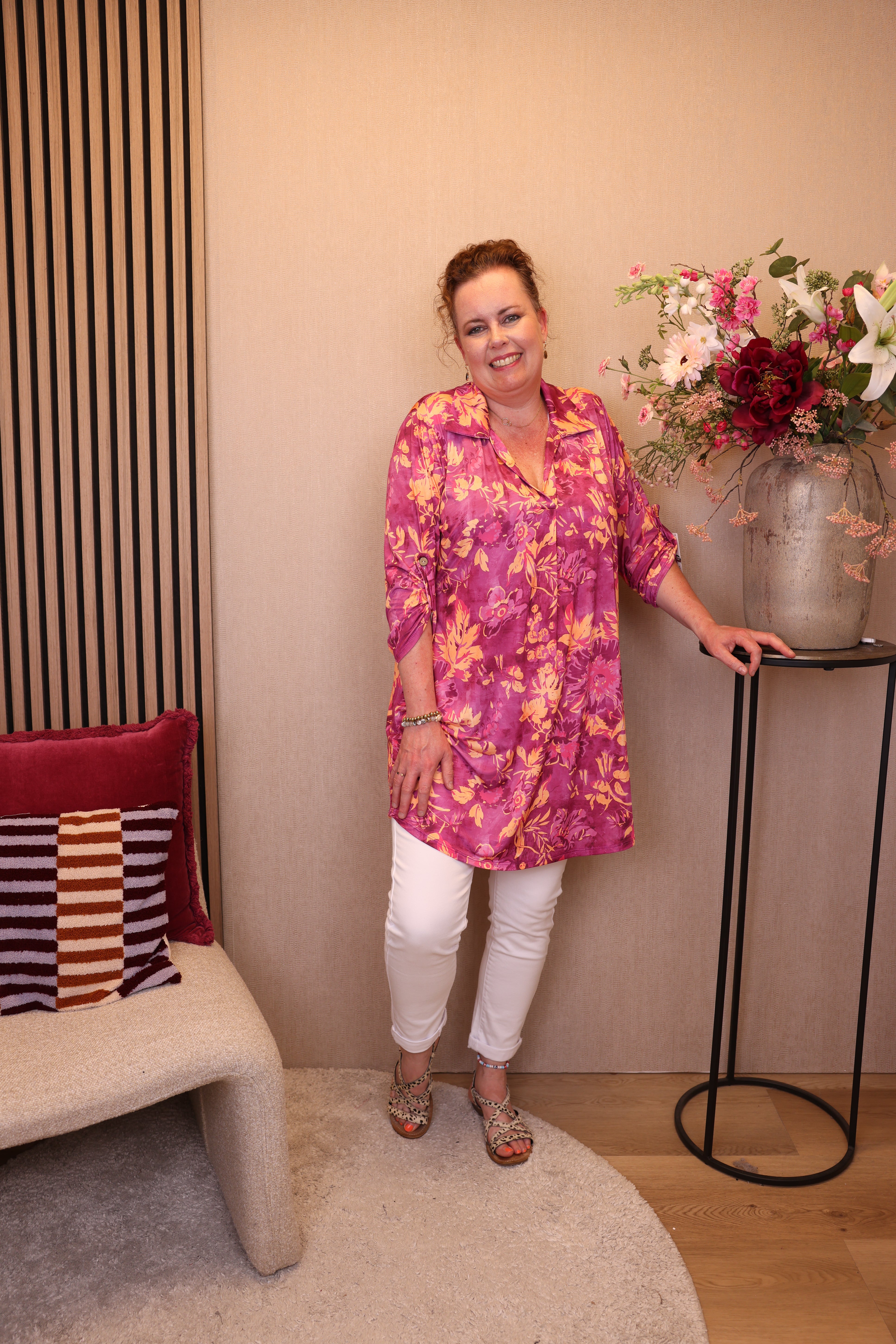Dora | Bluse schwarz Langarm 52 bis 58