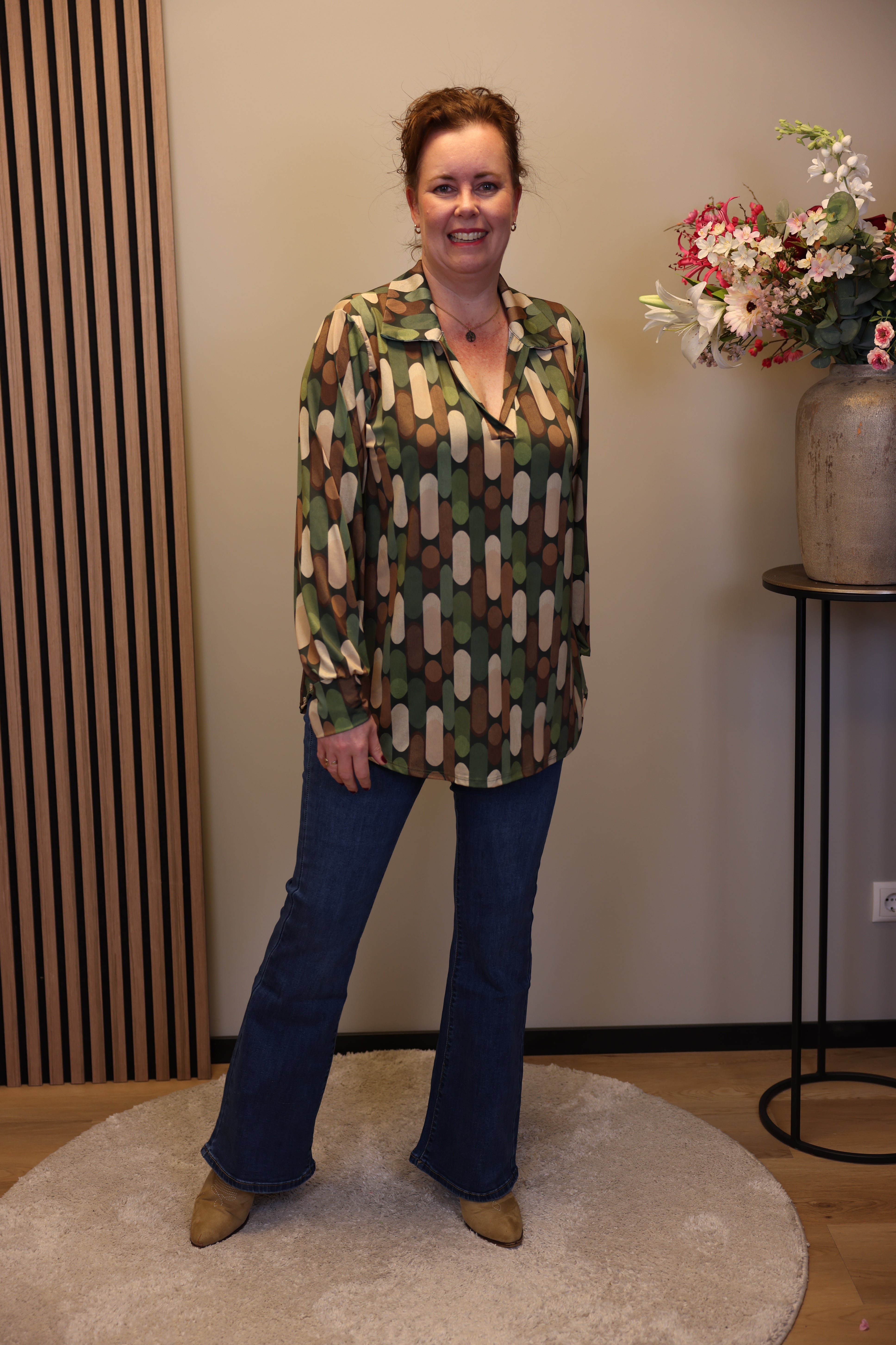 Dora | Bluse schwarz Langarm 52 bis 58