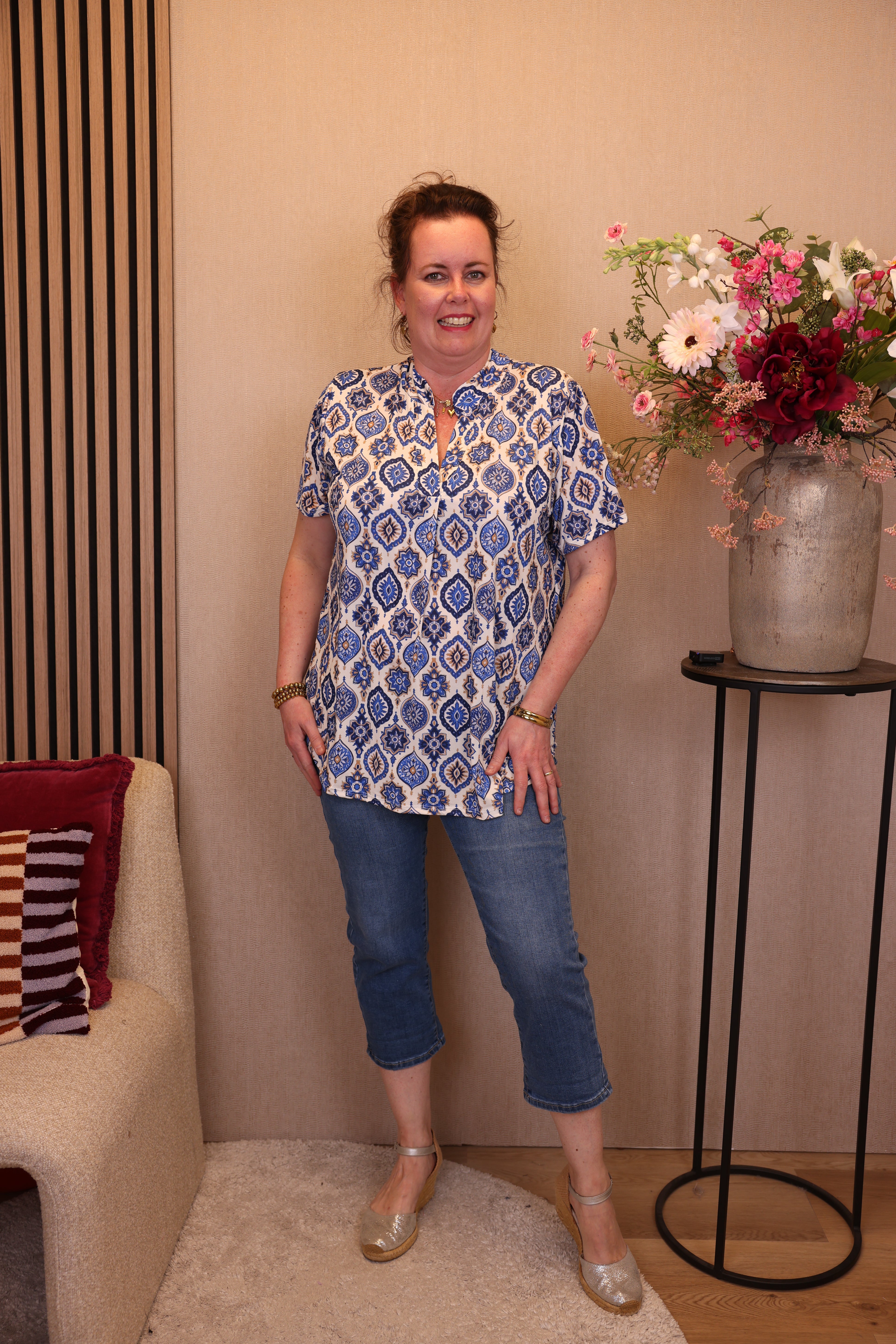 Dora | Bluse schwarz Langarm 52 bis 58