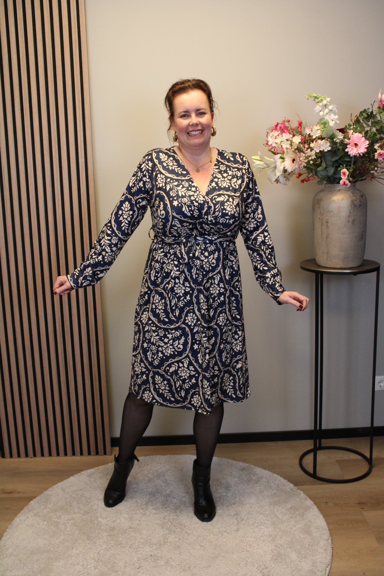 Fresia | Schwarzes Langarmkleid 38 bis 44