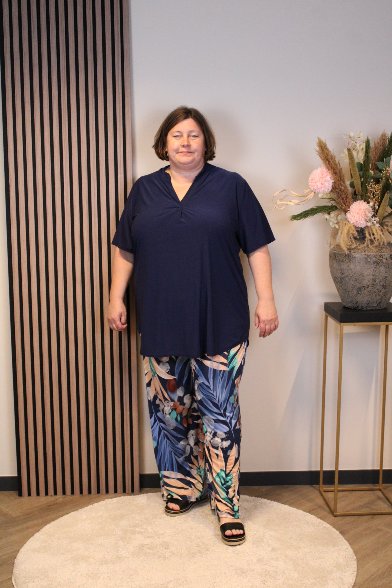 Dora | Bluse schwarz Langarm 52 bis 58