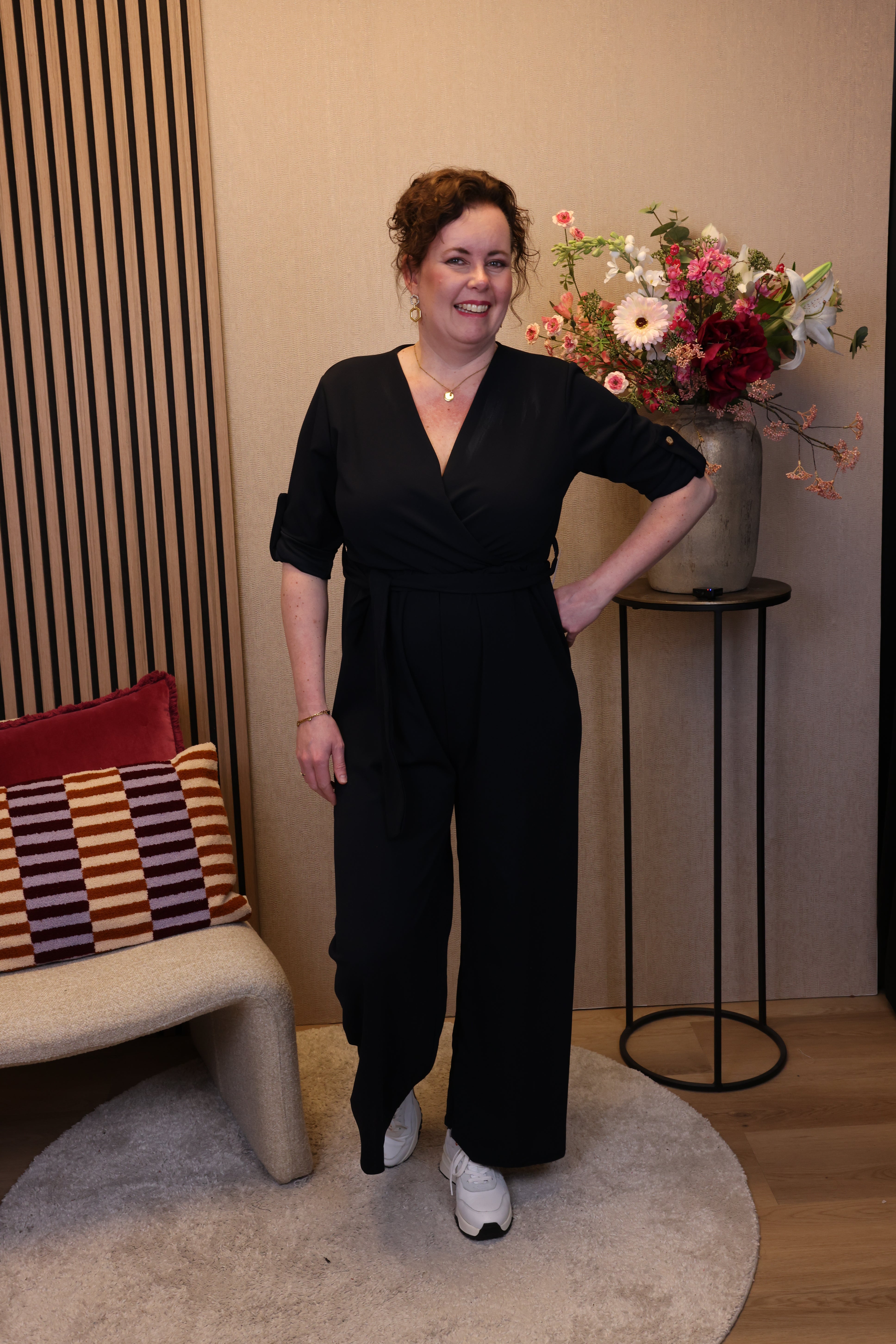 Dora | Bluse schwarz Langarm 52 bis 58