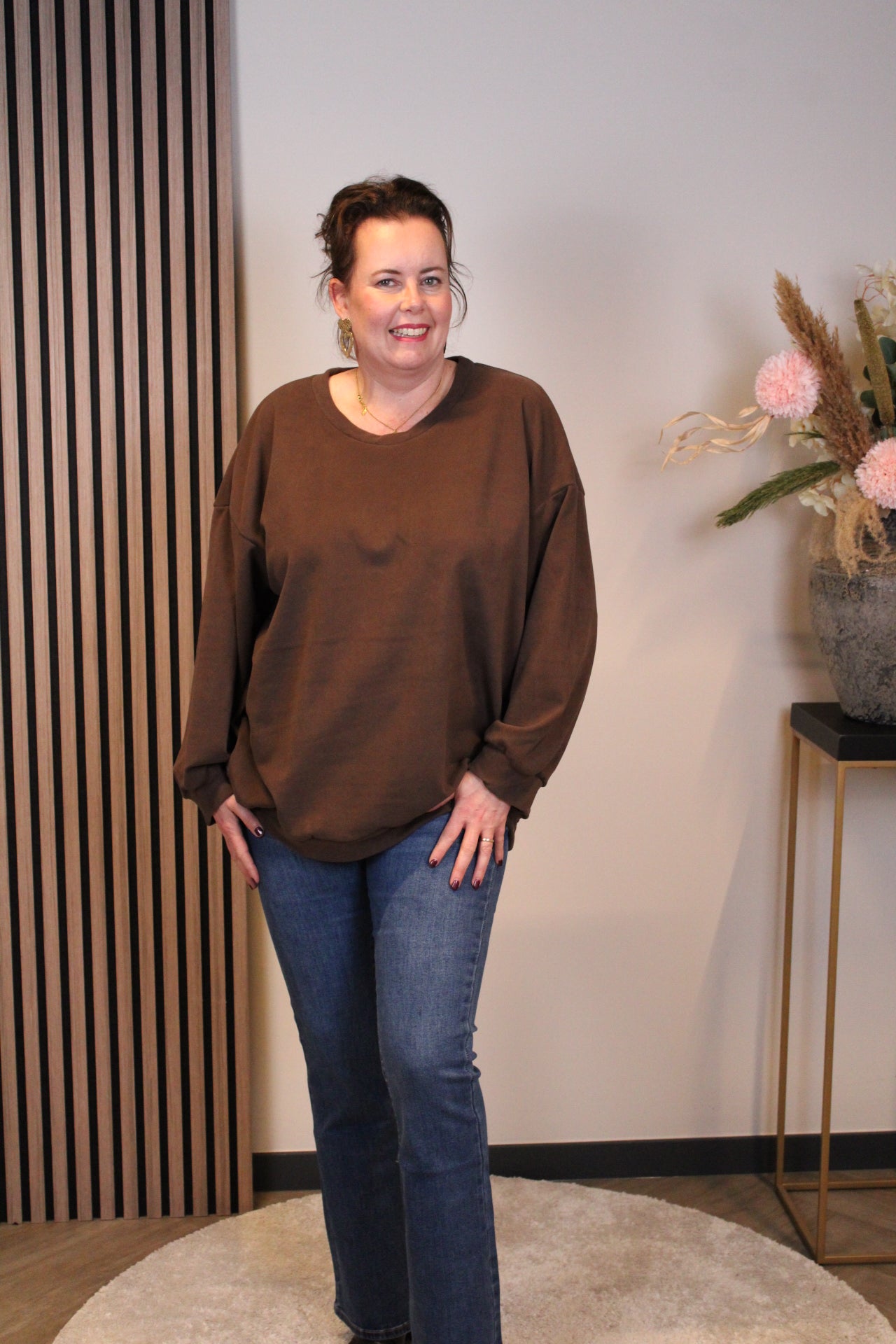 Dora | Bluse schwarz Langarm 52 bis 58