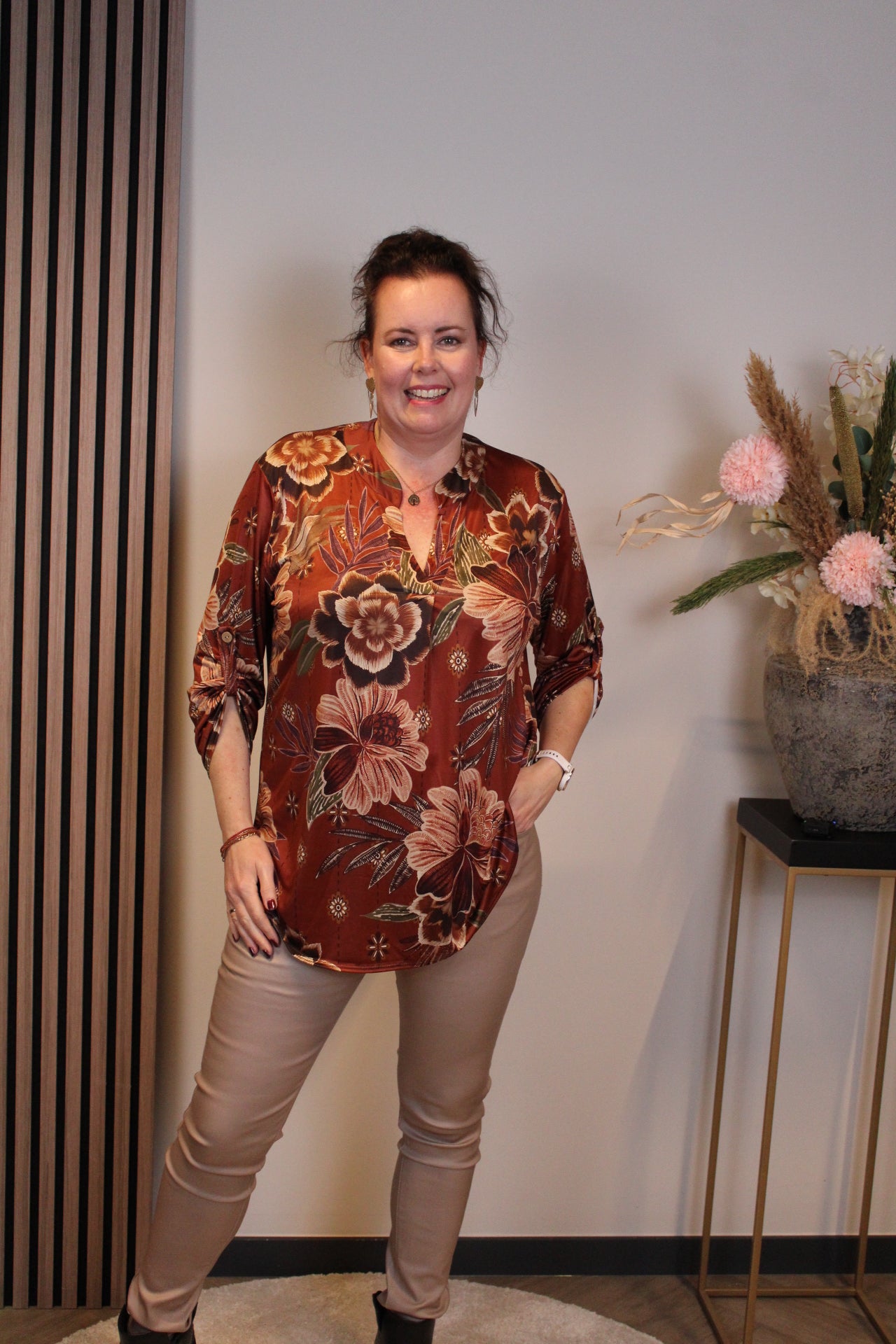 Mara | Bluse lila Langarm 38 bis 48