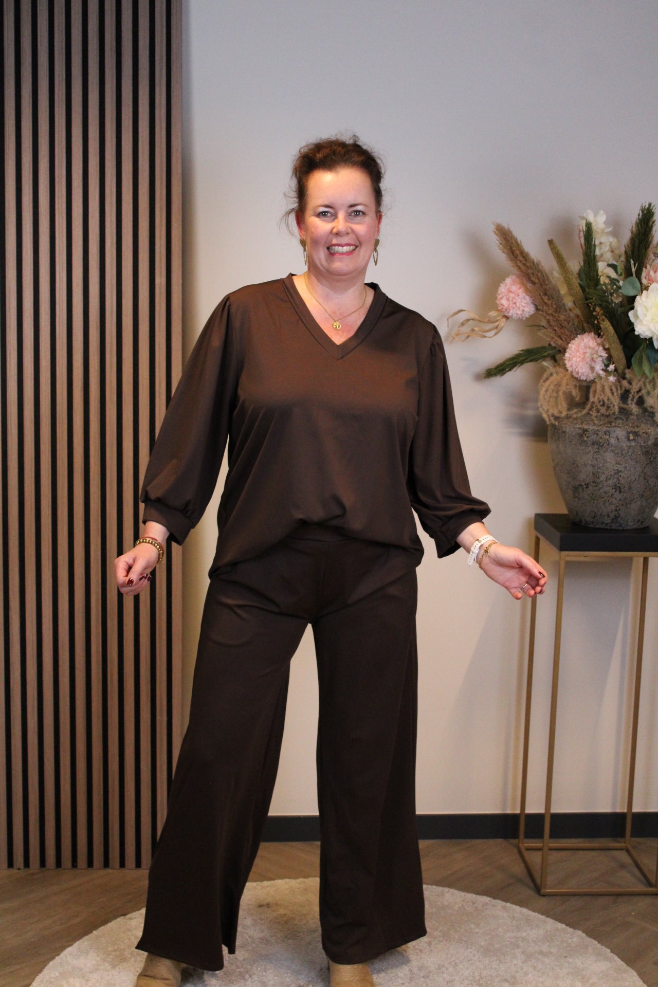 Dora | Bluse schwarz Langarm 52 bis 58