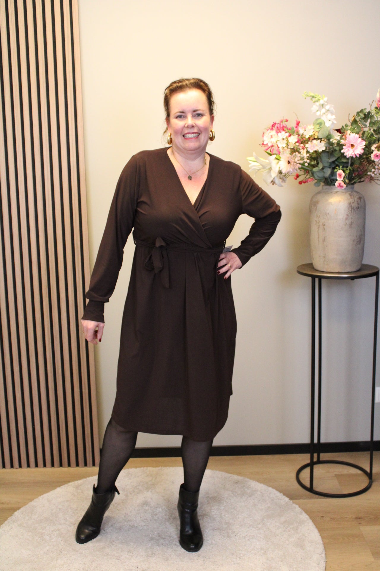 Marise | Blaues Langarmkleid 46 bis 50