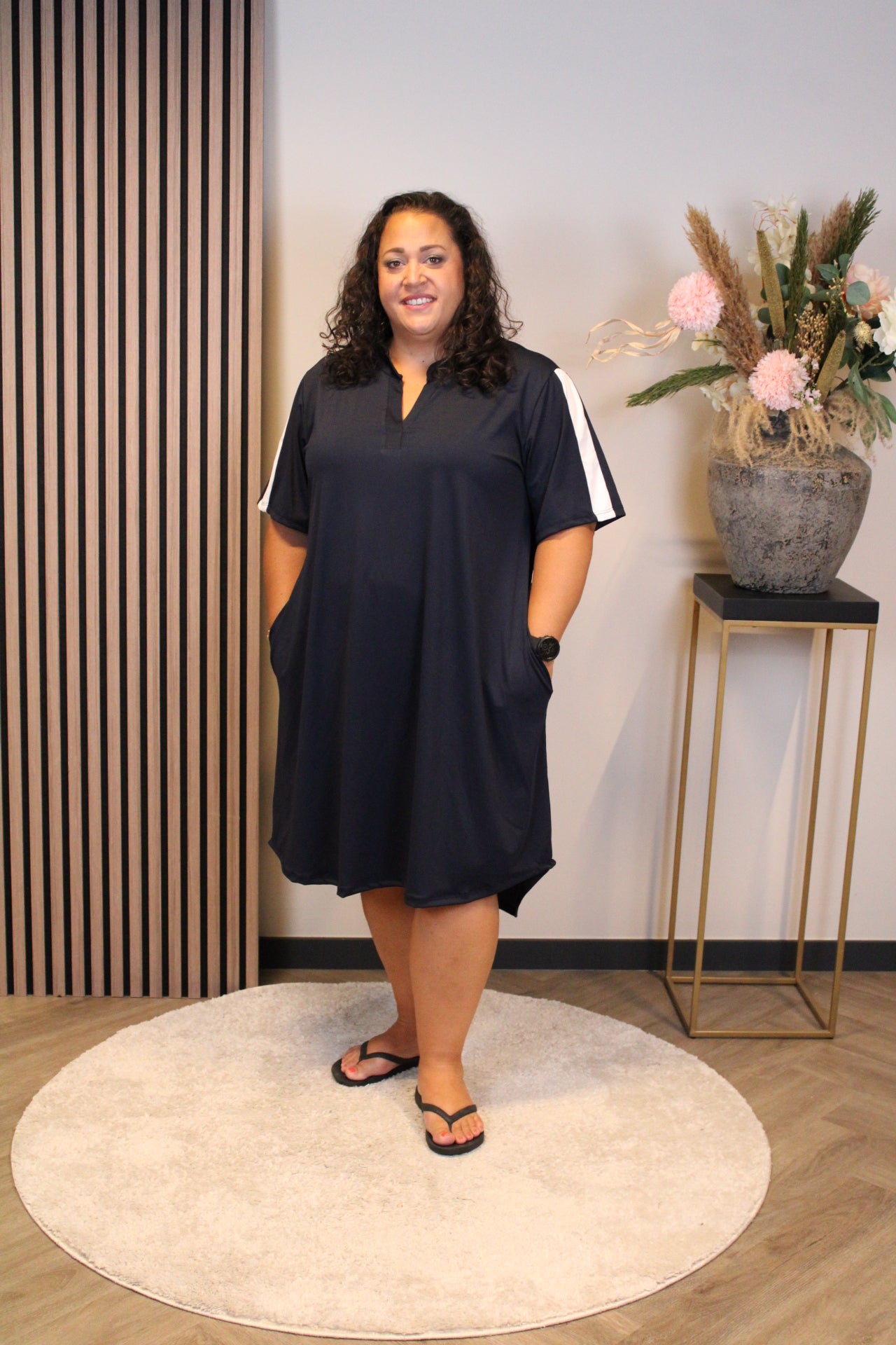 Dora | Bluse schwarz Langarm 52 bis 58