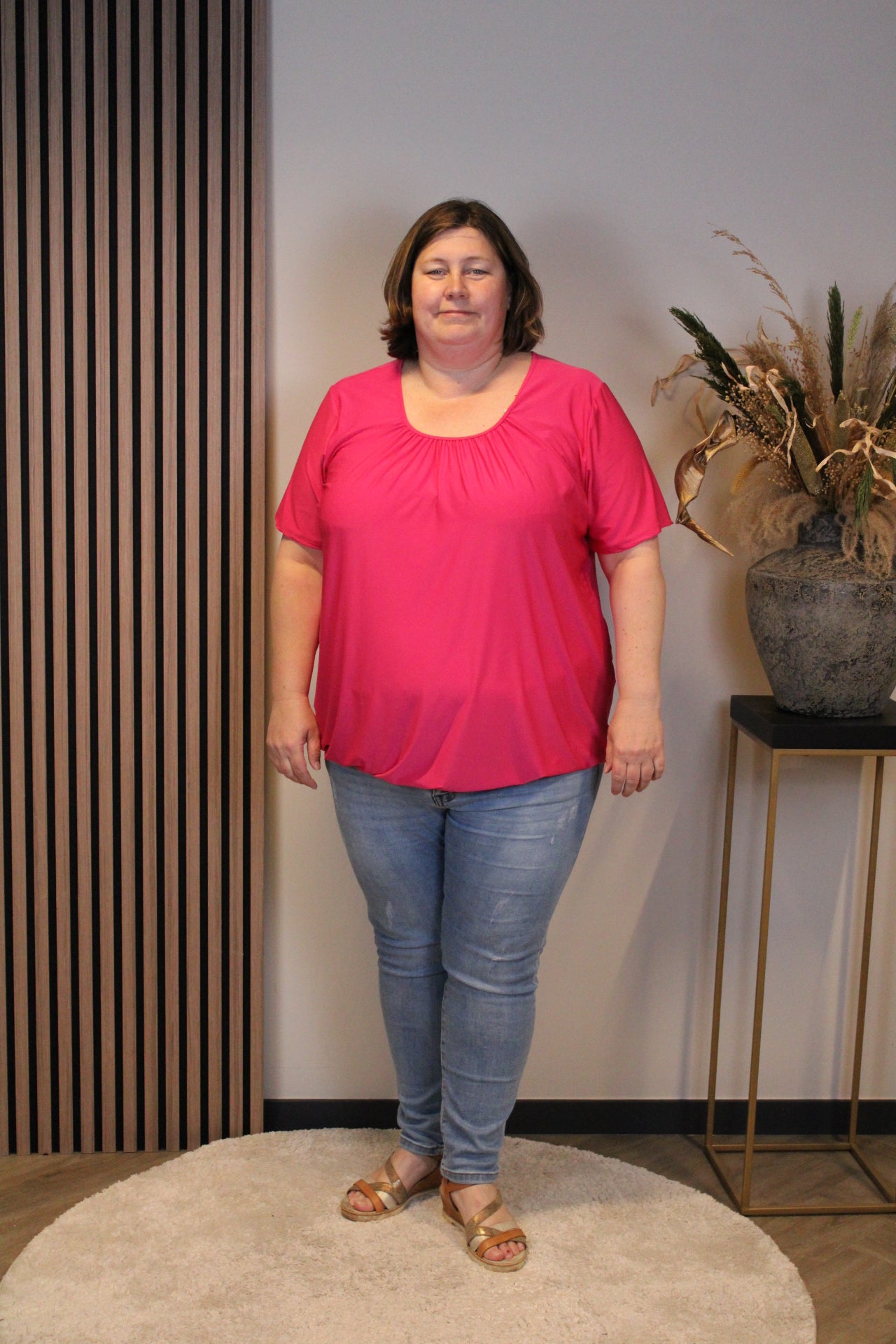 Dora | Bluse schwarz Langarm 52 bis 58