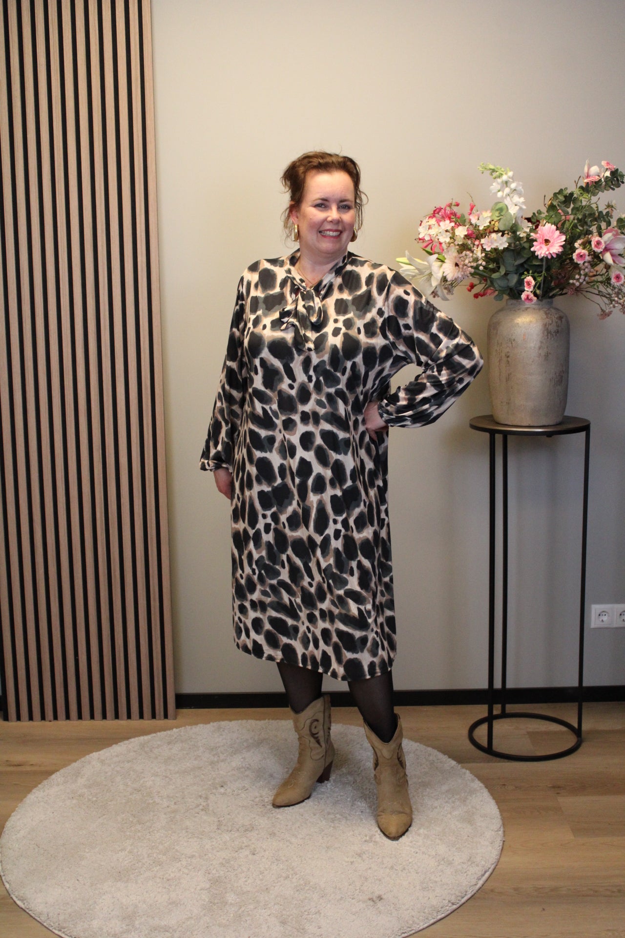 Marise | Blaues Langarmkleid 46 bis 50