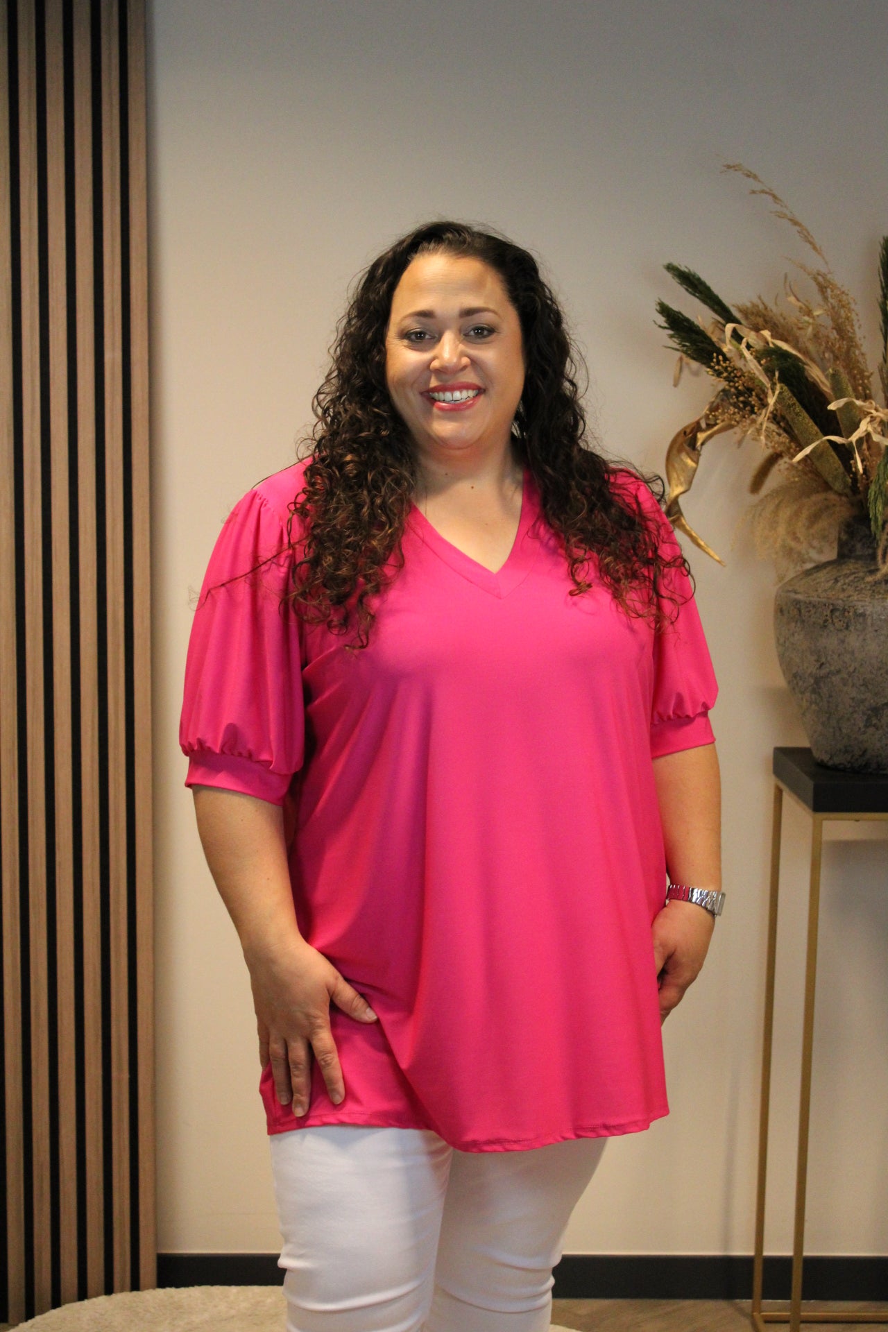 Fay | Bluse rosa Kurzarm 48 bis 52