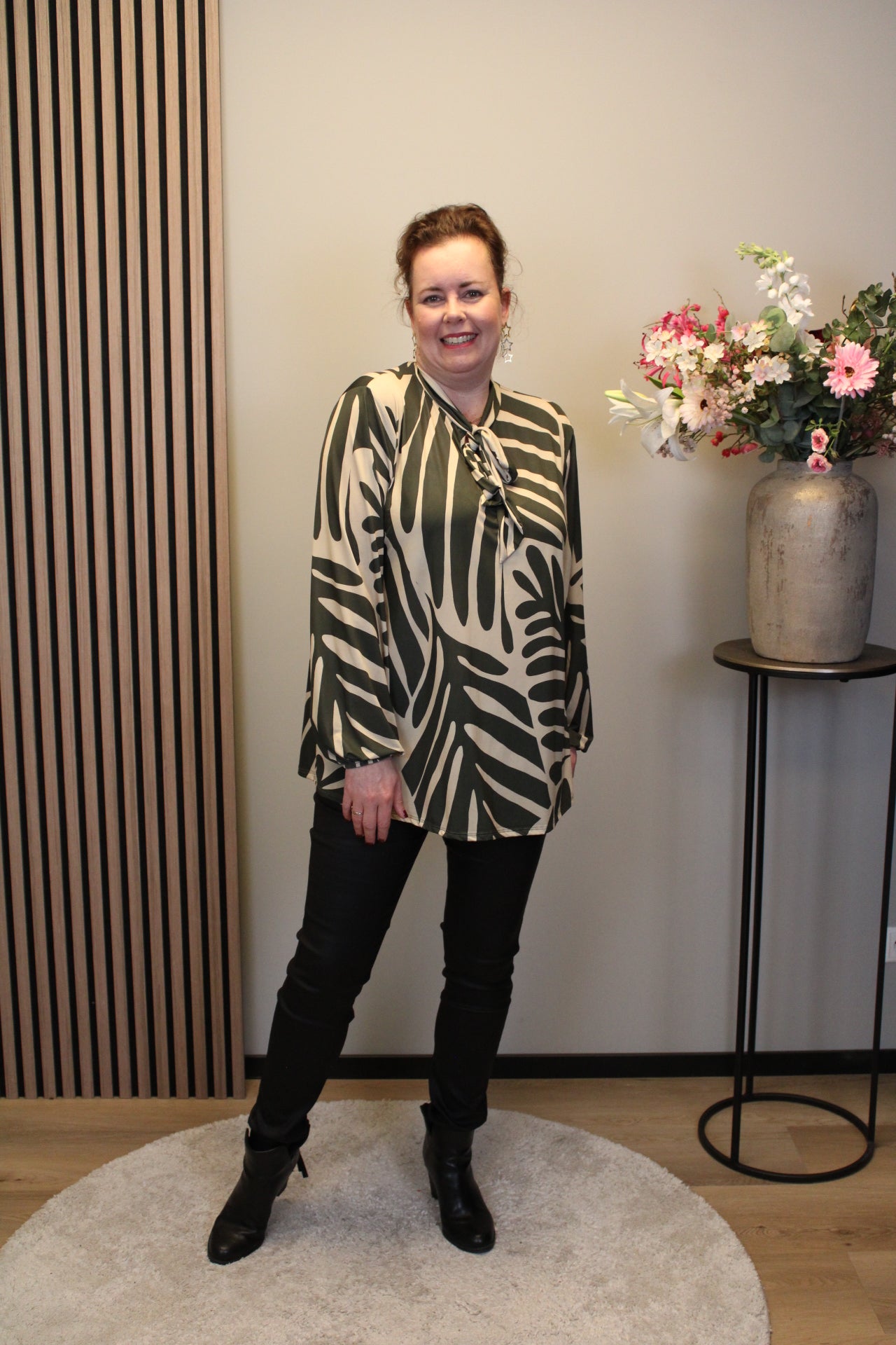 Miekje | Bluse braun Langarm 38 bis 48