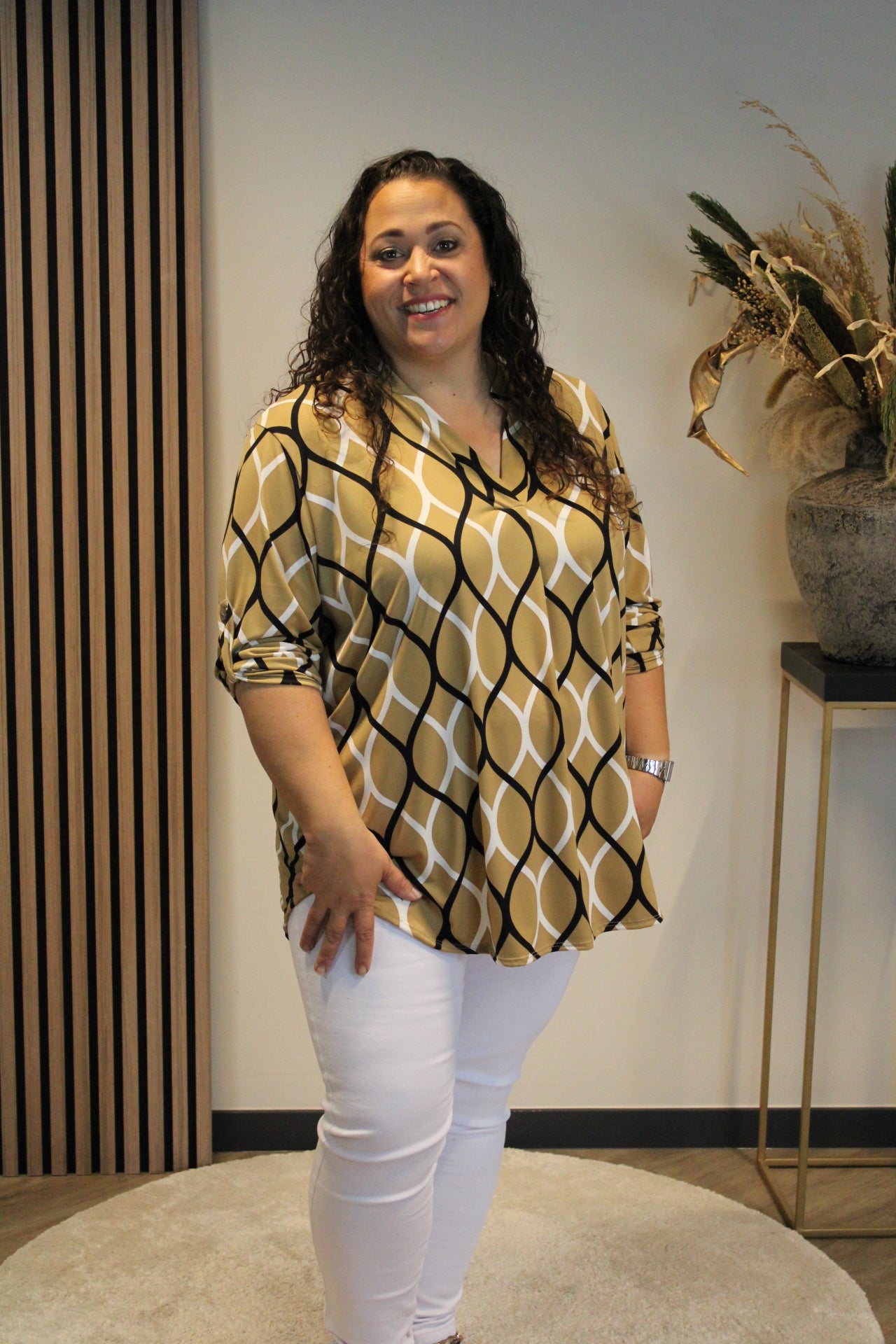 Hannah | Bluse camel 48 bis 52