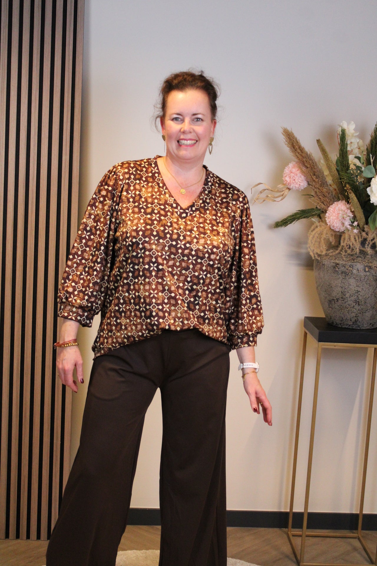 Dora | Bluse schwarz Langarm 52 bis 58