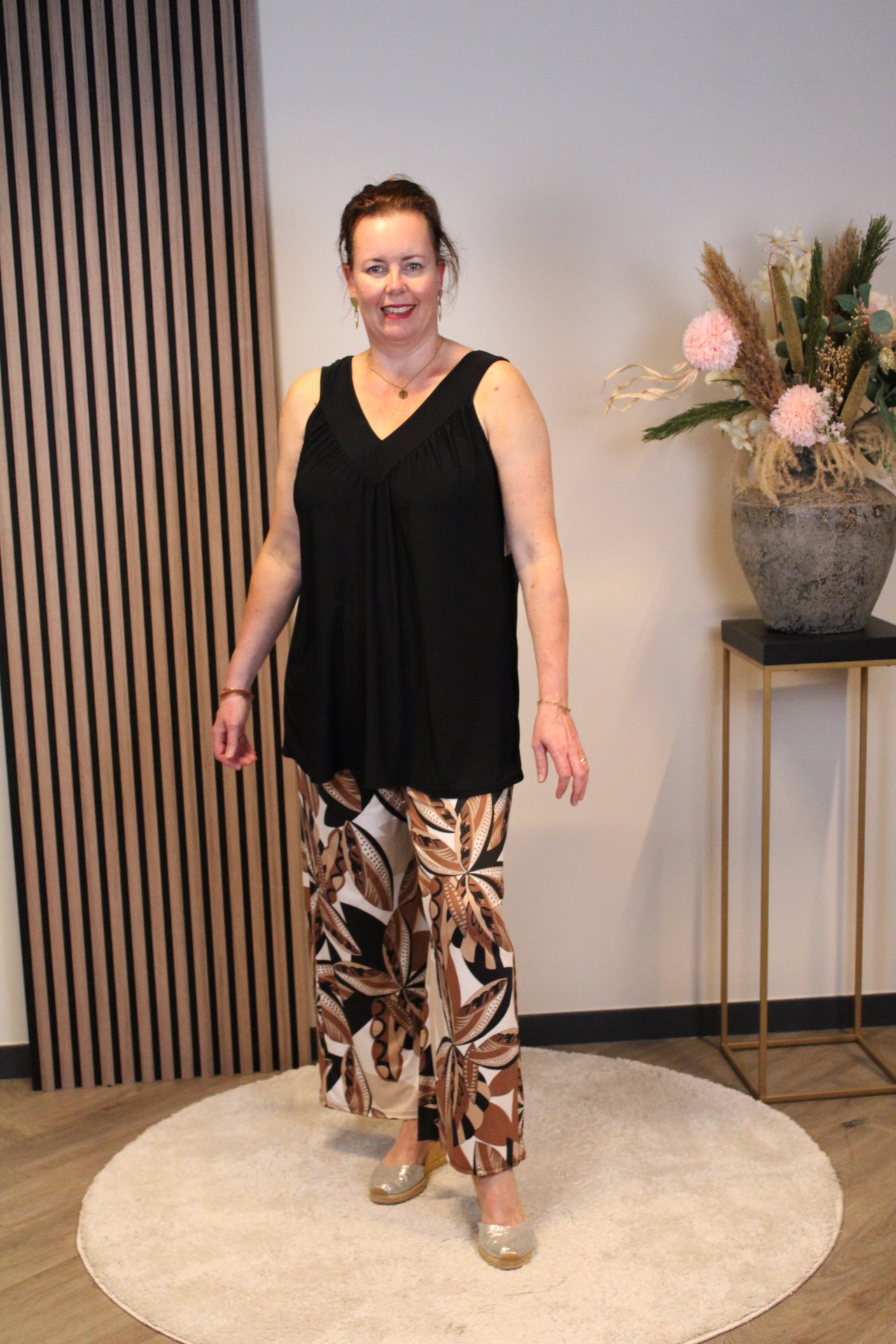 Dora | Bluse schwarz Langarm 52 bis 58