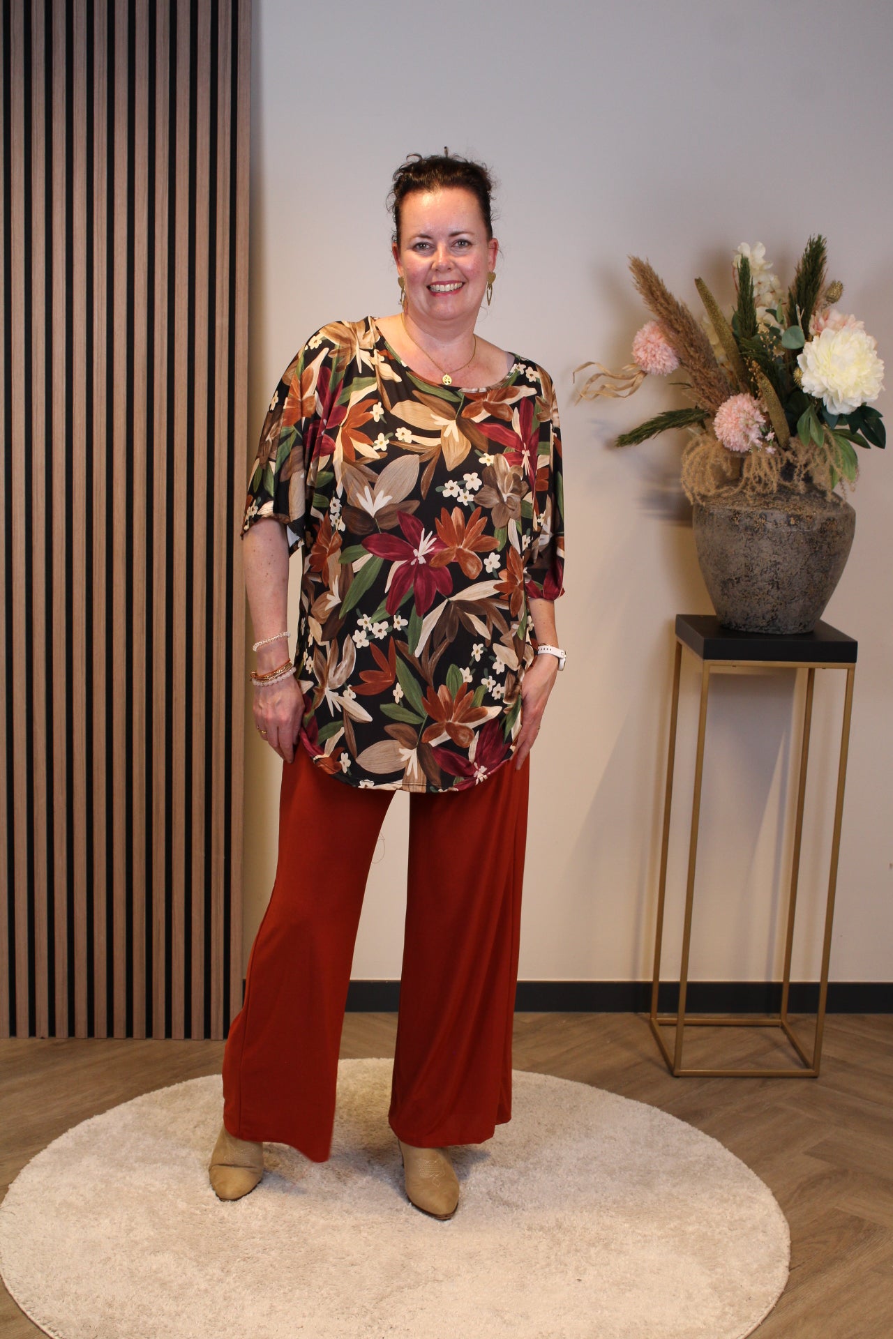 Dora | Bluse schwarz Langarm 52 bis 58