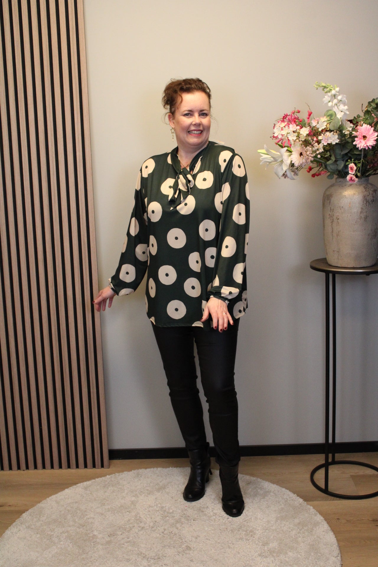 Miekje | Bluse braun Langarm 38 bis 48