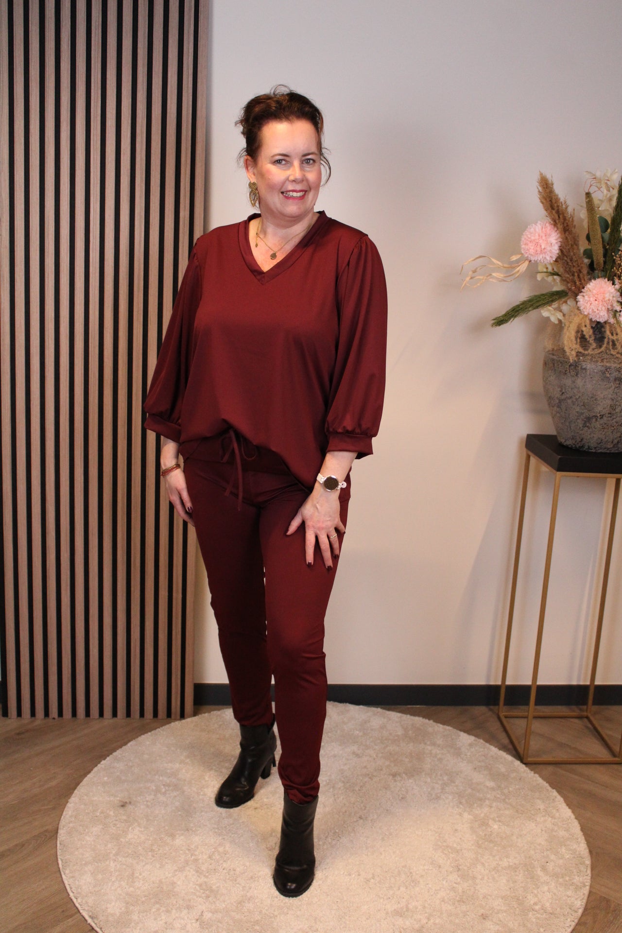 Indy | Hose bordeauxrot 40 bis 44