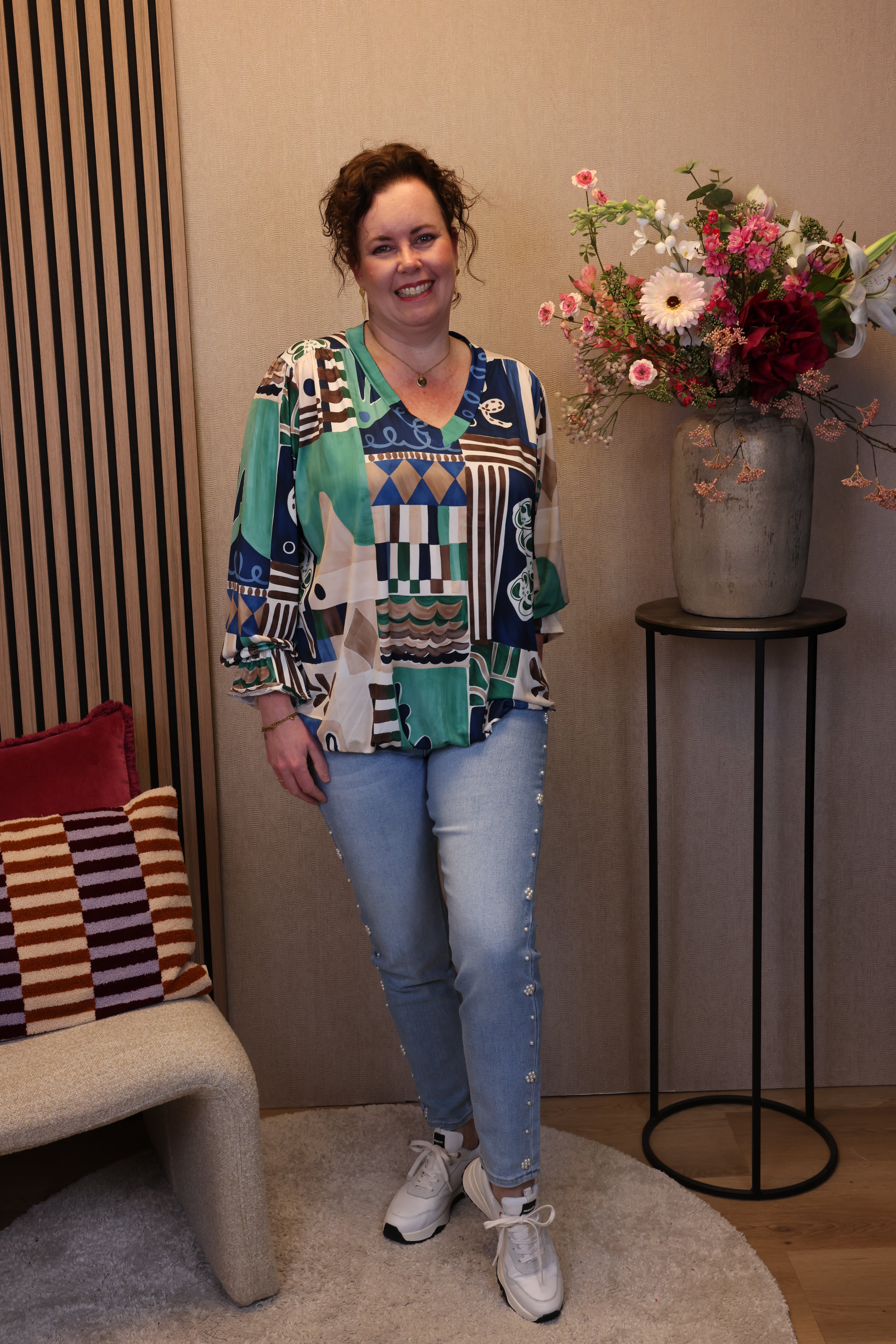 Dora | Bluse schwarz Langarm 52 bis 58