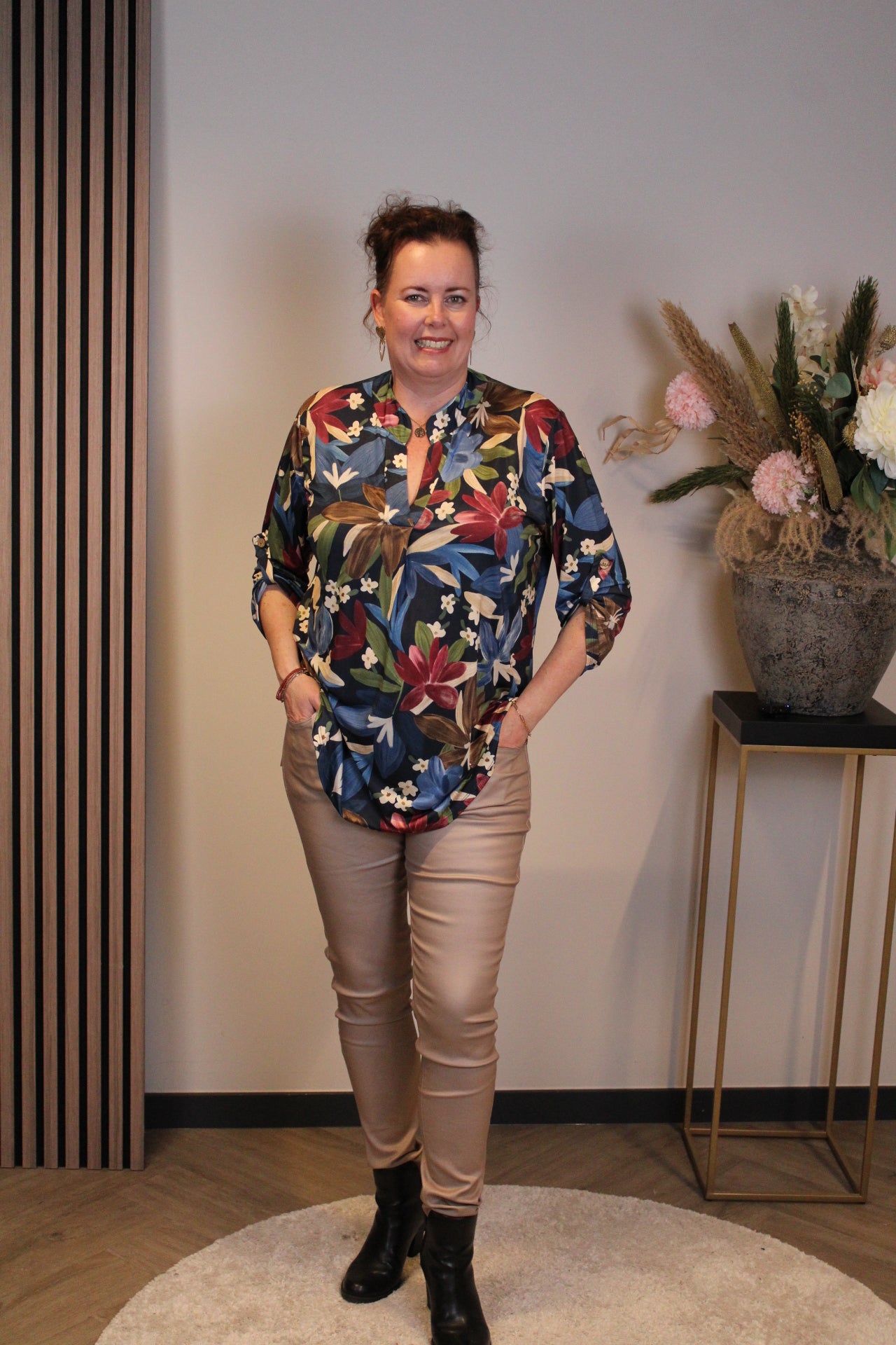 Mara | Bluse lila Langarm 38 bis 48