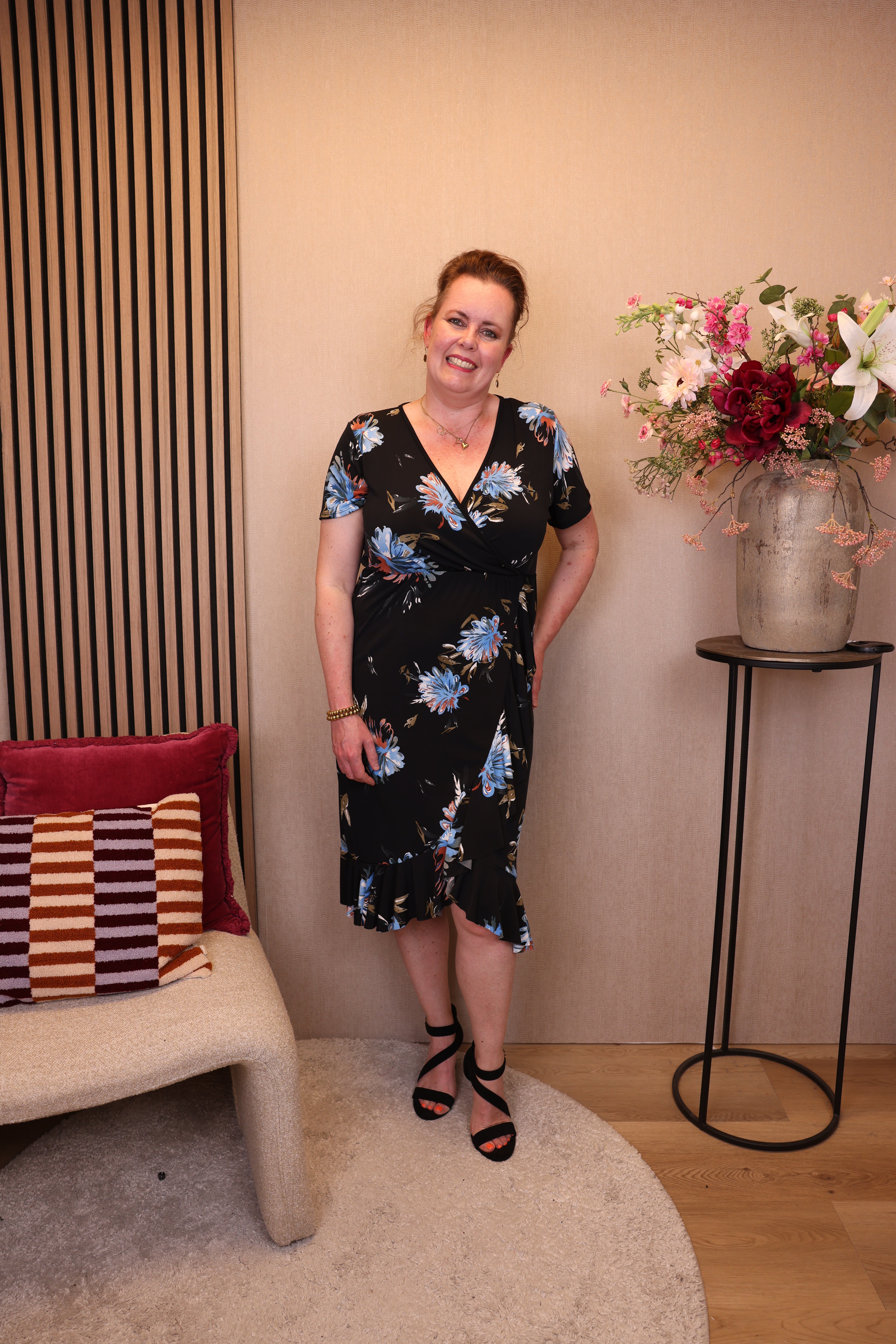 Dora | Bluse schwarz Langarm 52 bis 58