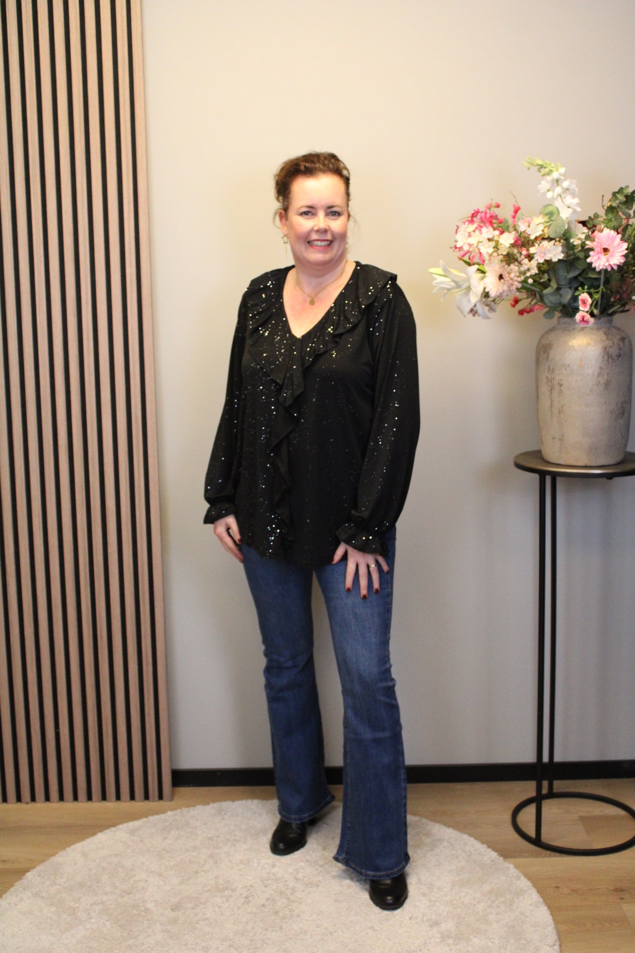 Hilda | Bluse grün Langarm 48 bis 52