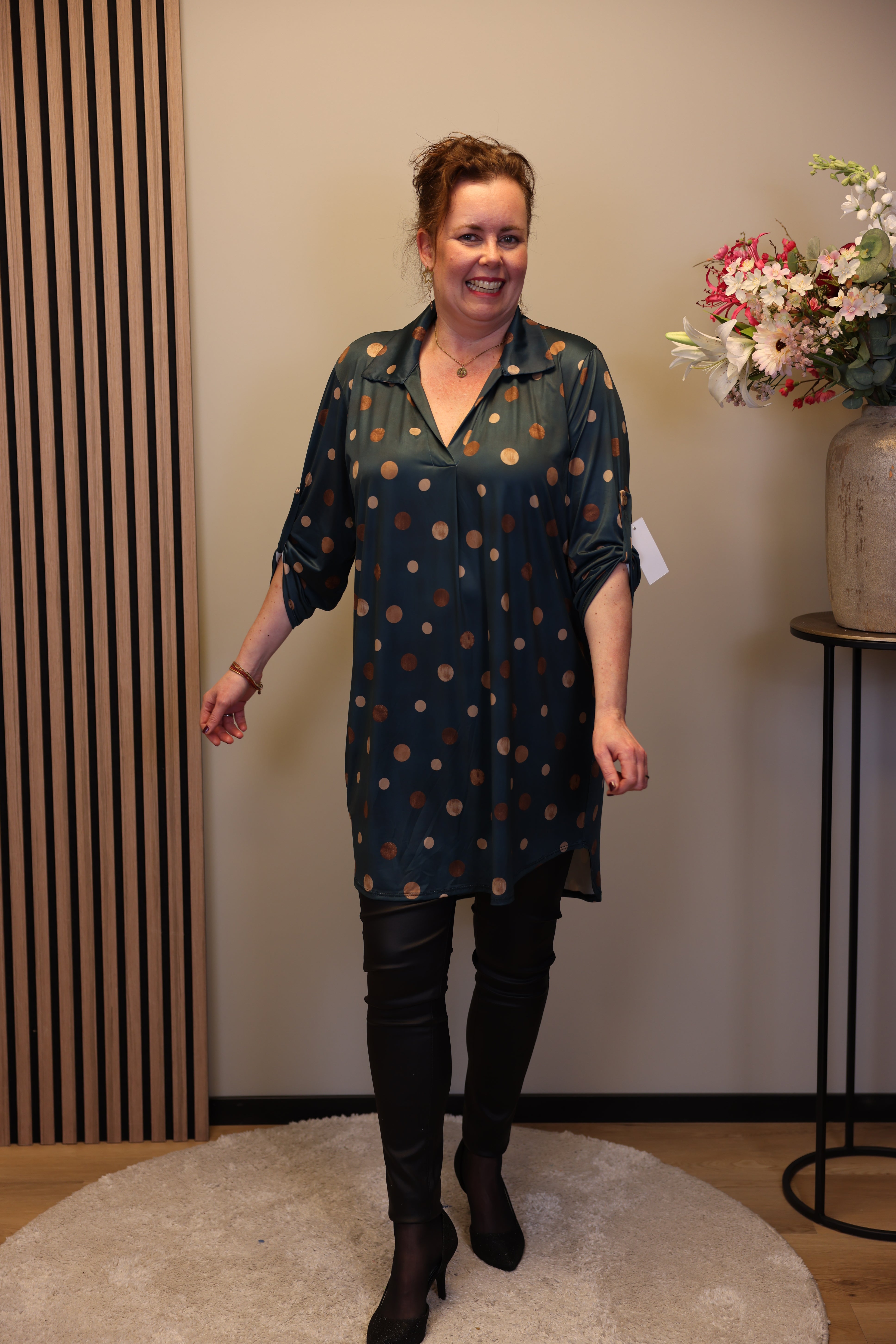 Senna | Tuniek aqua met kraagje 48 t/m 52