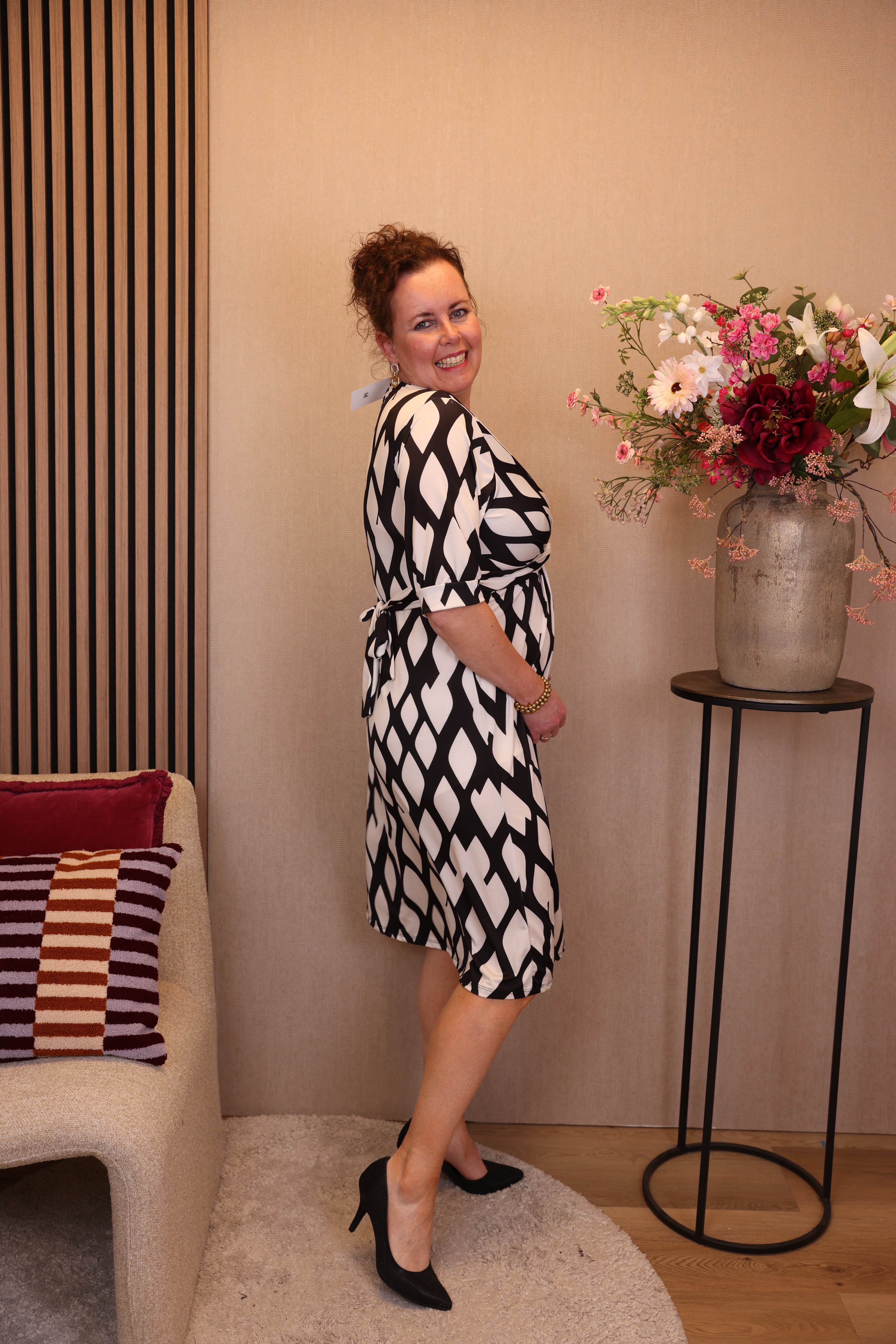 Dora | Bluse schwarz Langarm 52 bis 58