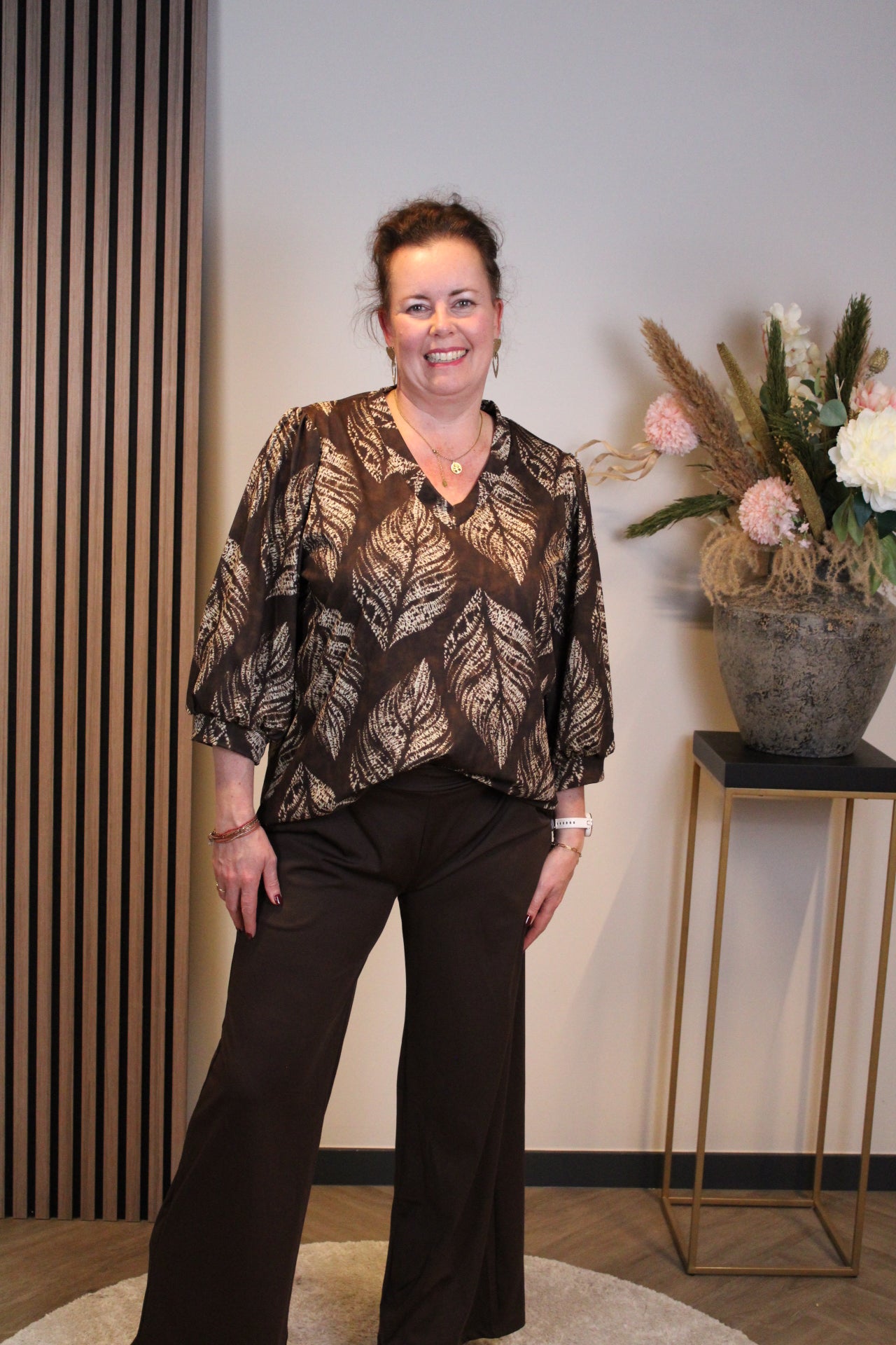 Dora | Bluse schwarz Langarm 52 bis 58