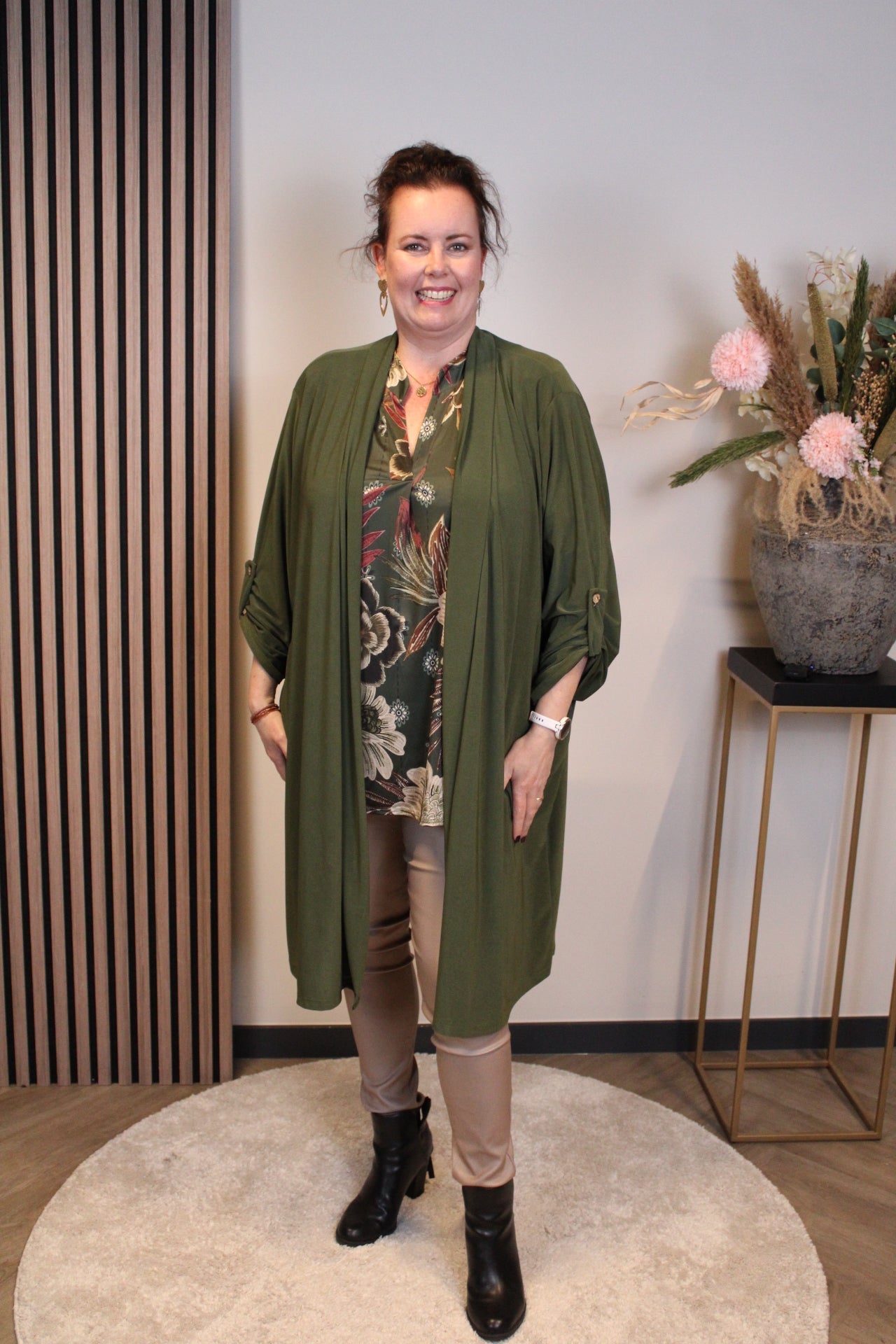 Sara | Bluse Langarm Grün 52 bis 58