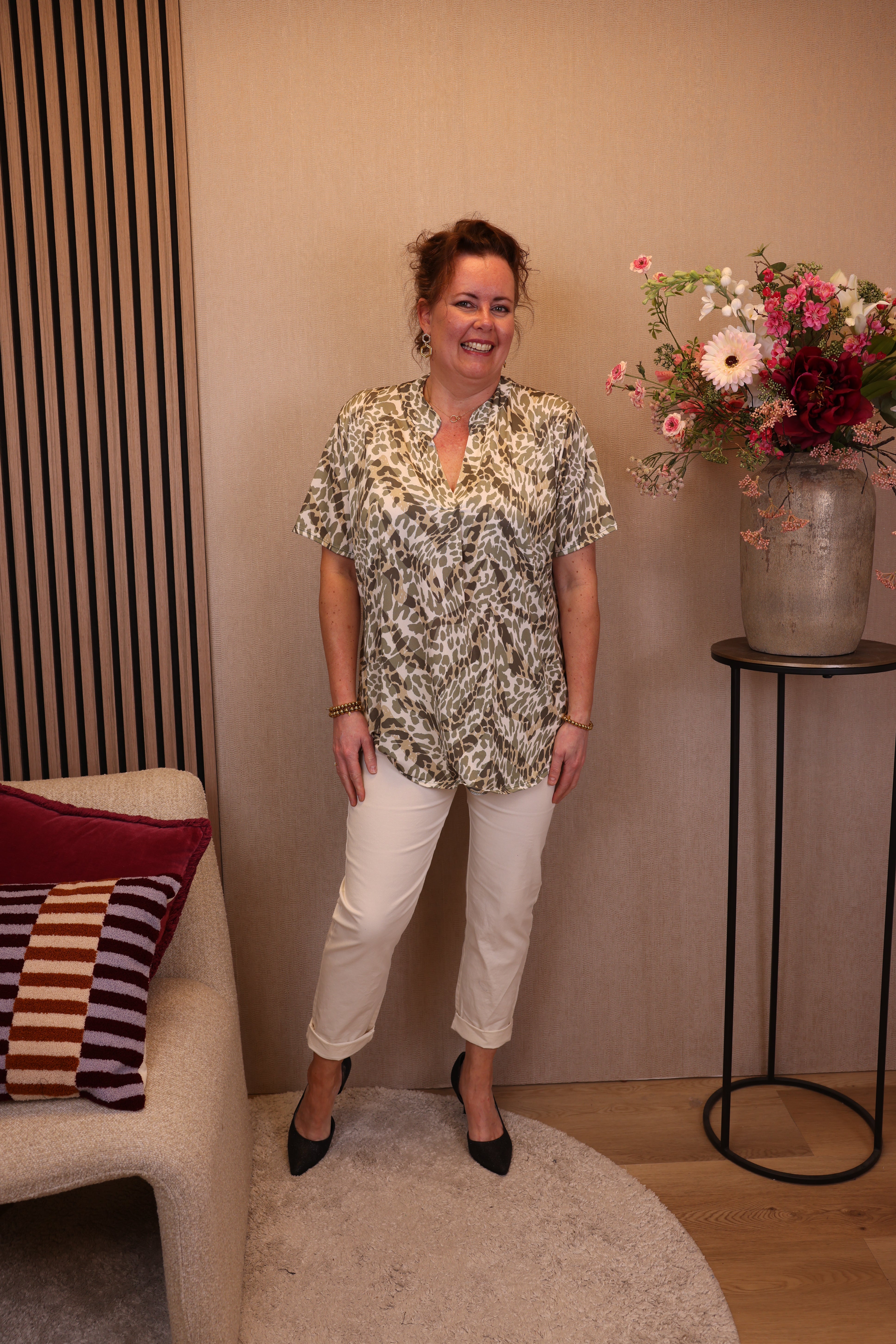 Dora | Bluse schwarz Langarm 52 bis 58