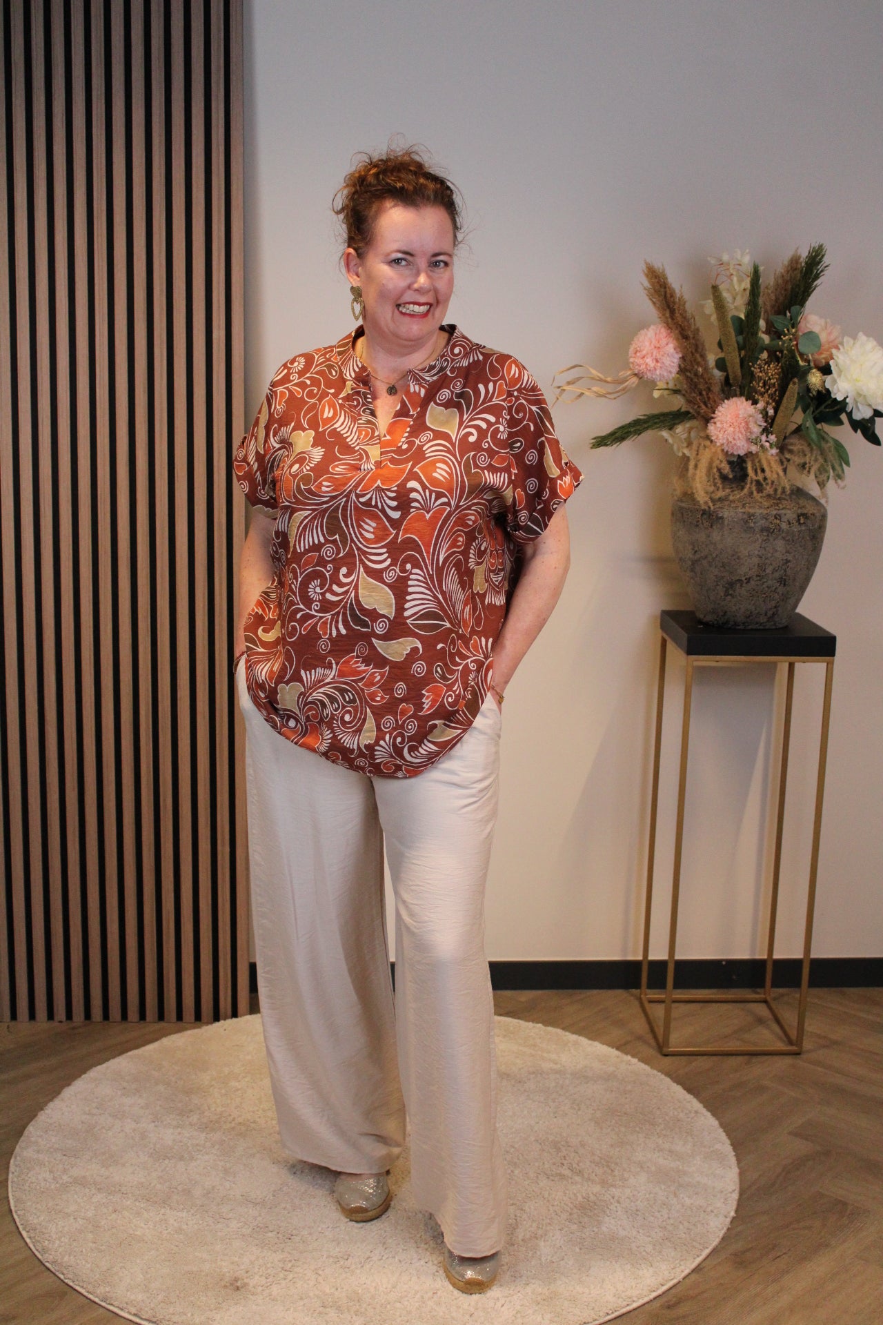 Dora | Bluse schwarz Langarm 52 bis 58