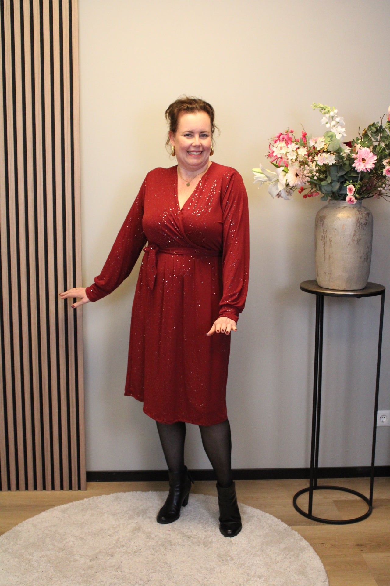 Fresia | Schwarzes Langarmkleid 38 bis 44