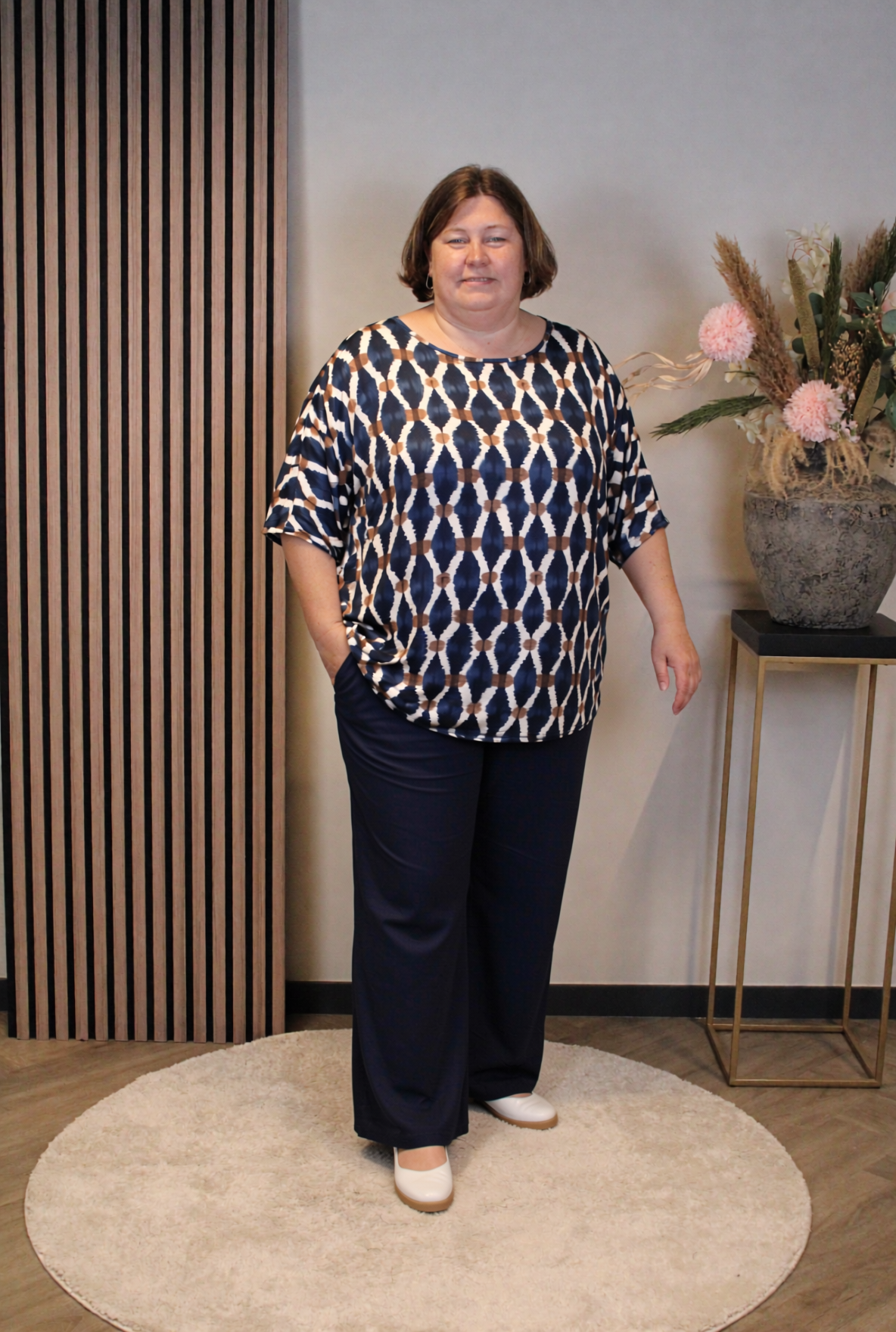 Dora | Bluse schwarz Langarm 52 bis 58