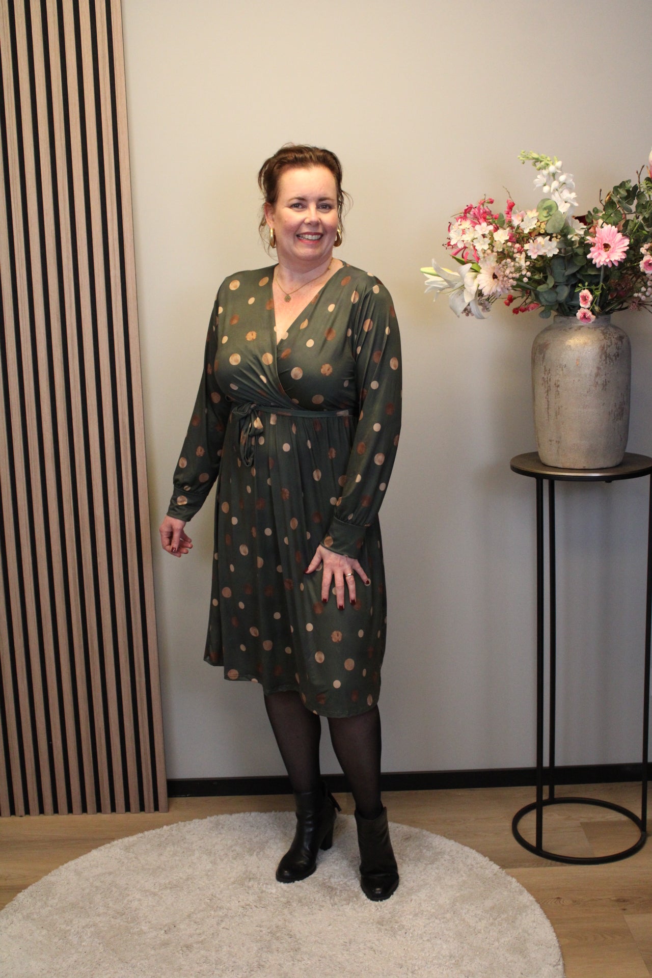 Marise | Blaues Langarmkleid 46 bis 50