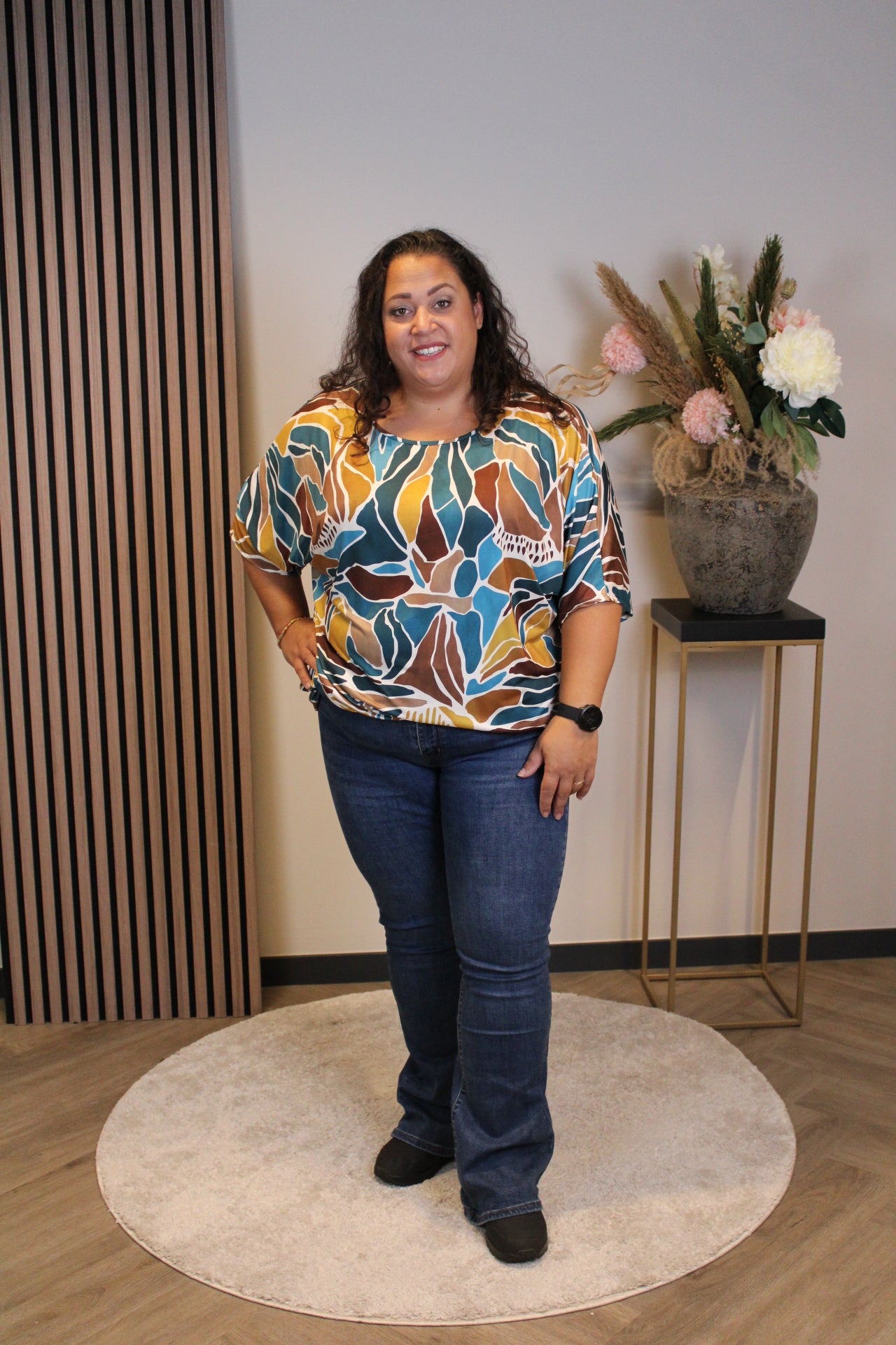 Leonie | Top aquablau 48 bis 52