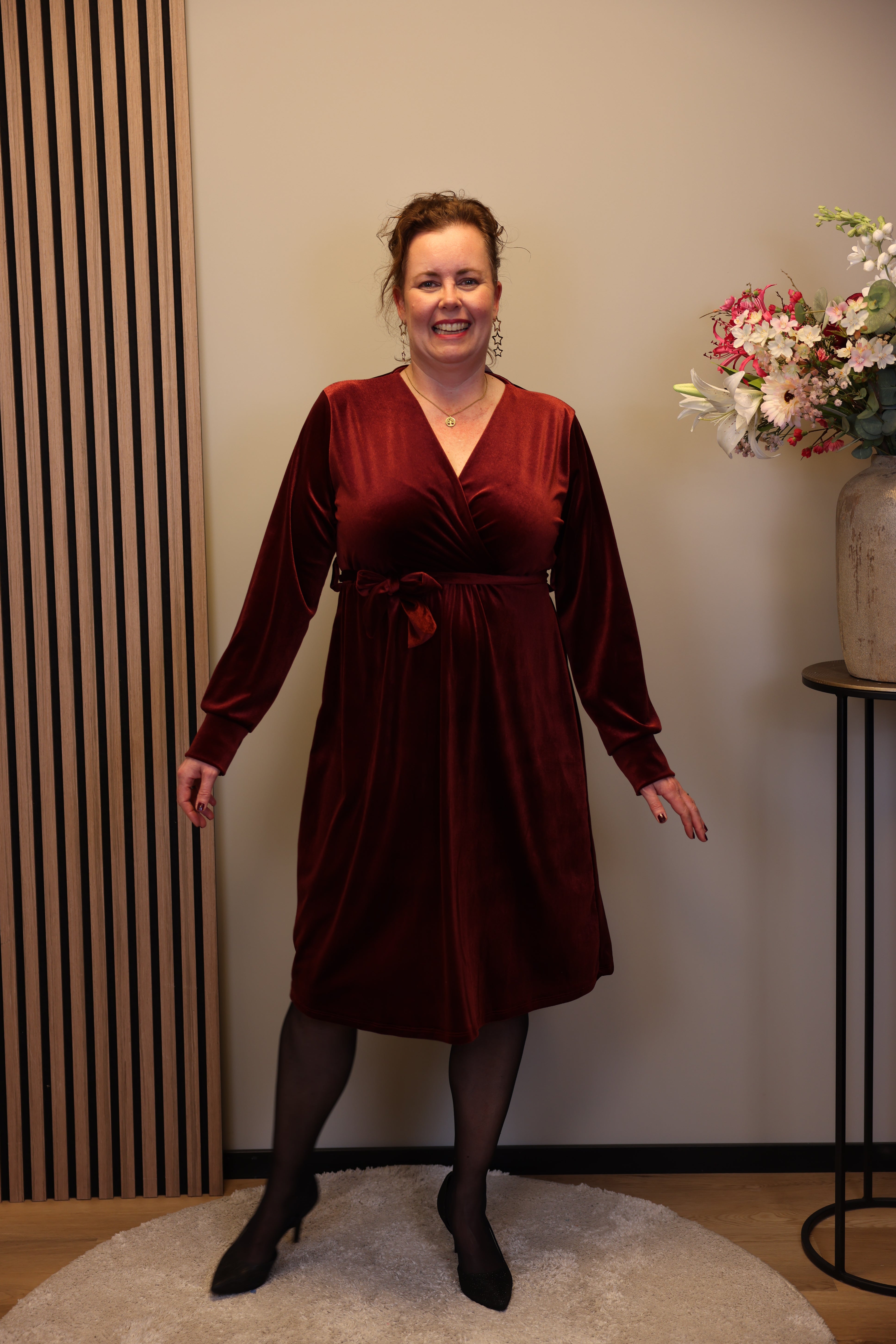 Dora | Bluse schwarz Langarm 52 bis 58