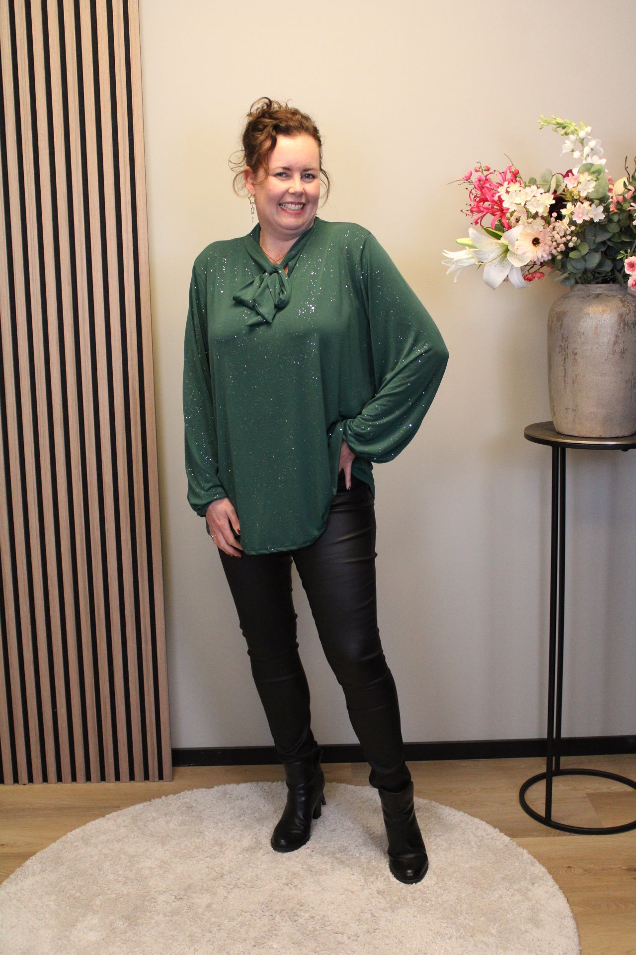 Sara | Bluse Langarm Grün 52 bis 58