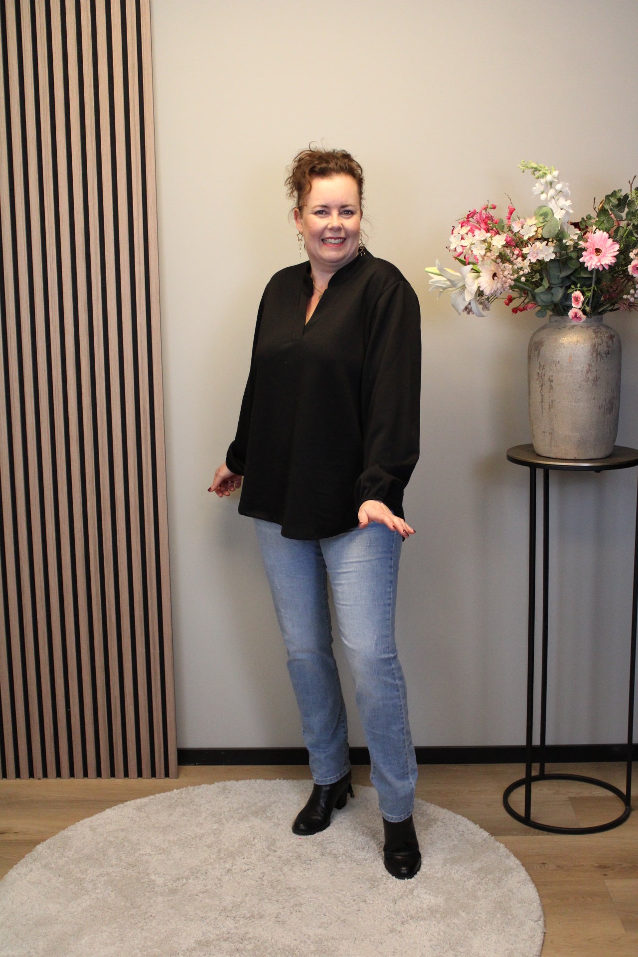 Mara | Bluse weiß Langarm 38 bis 48