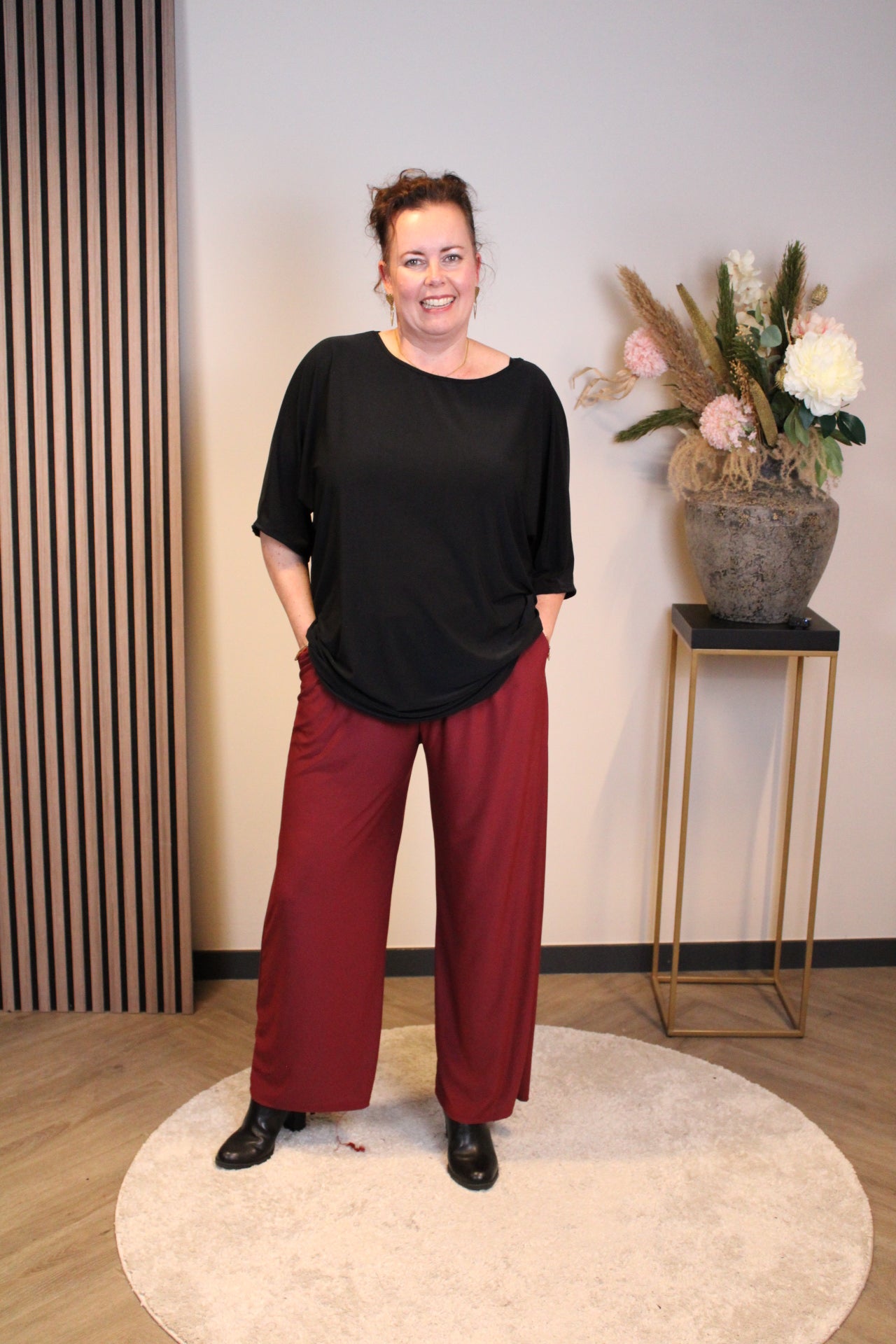 Ellen | Rote Hose mit Taschen 38 bis 46