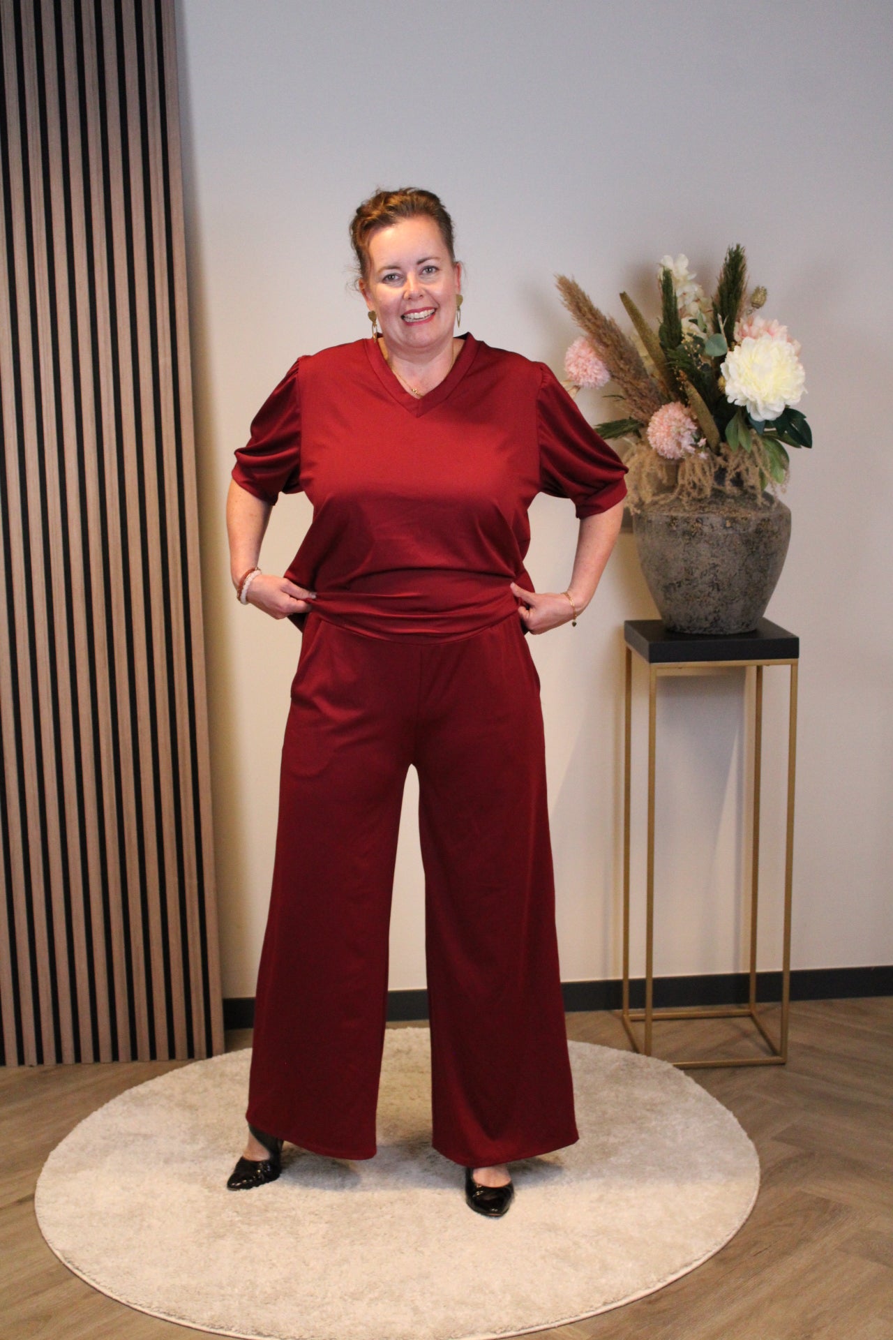 Indy | Broek bordeauxrood 40 t/m 44