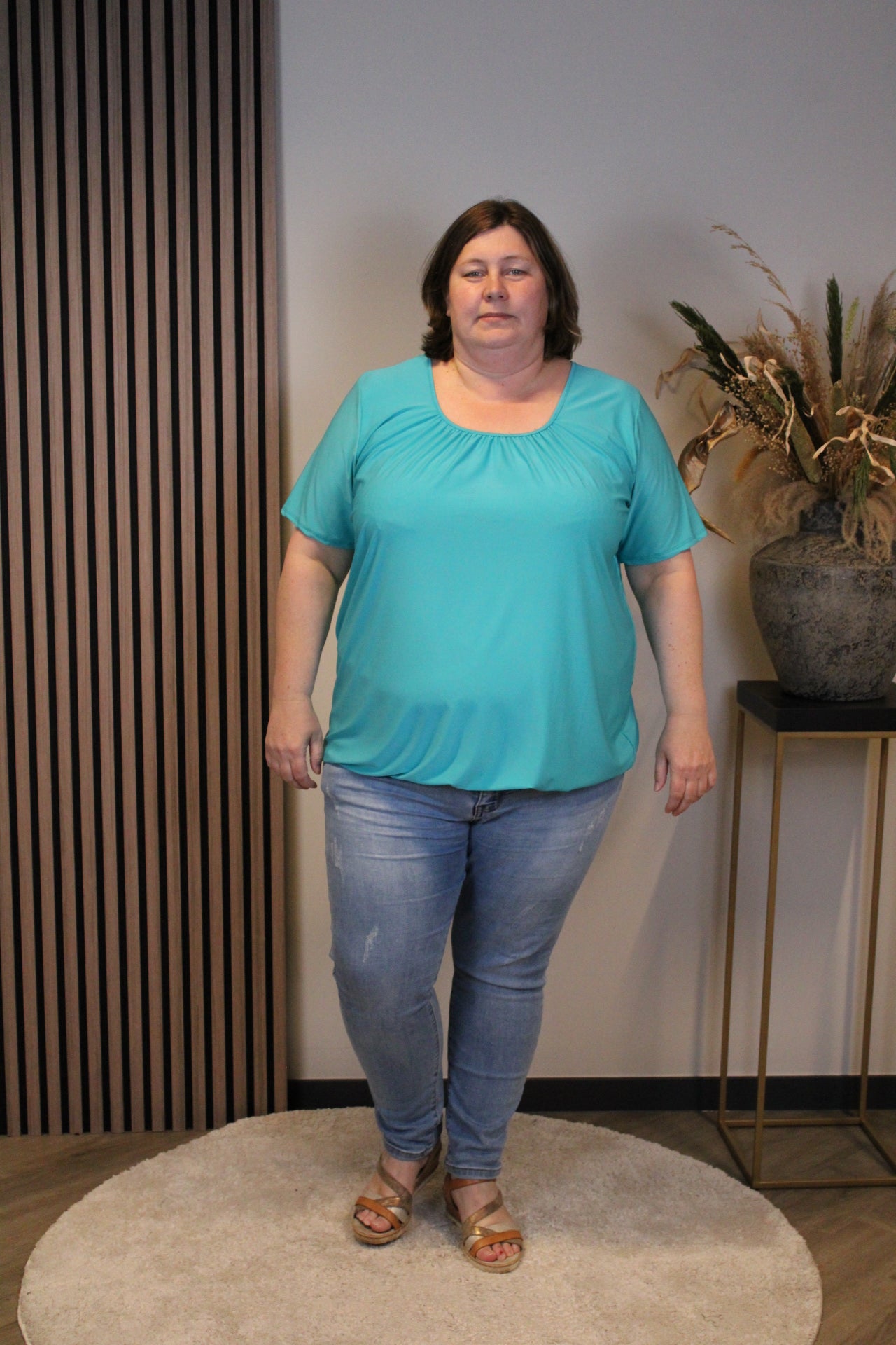 Dora | Bluse schwarz Langarm 52 bis 58