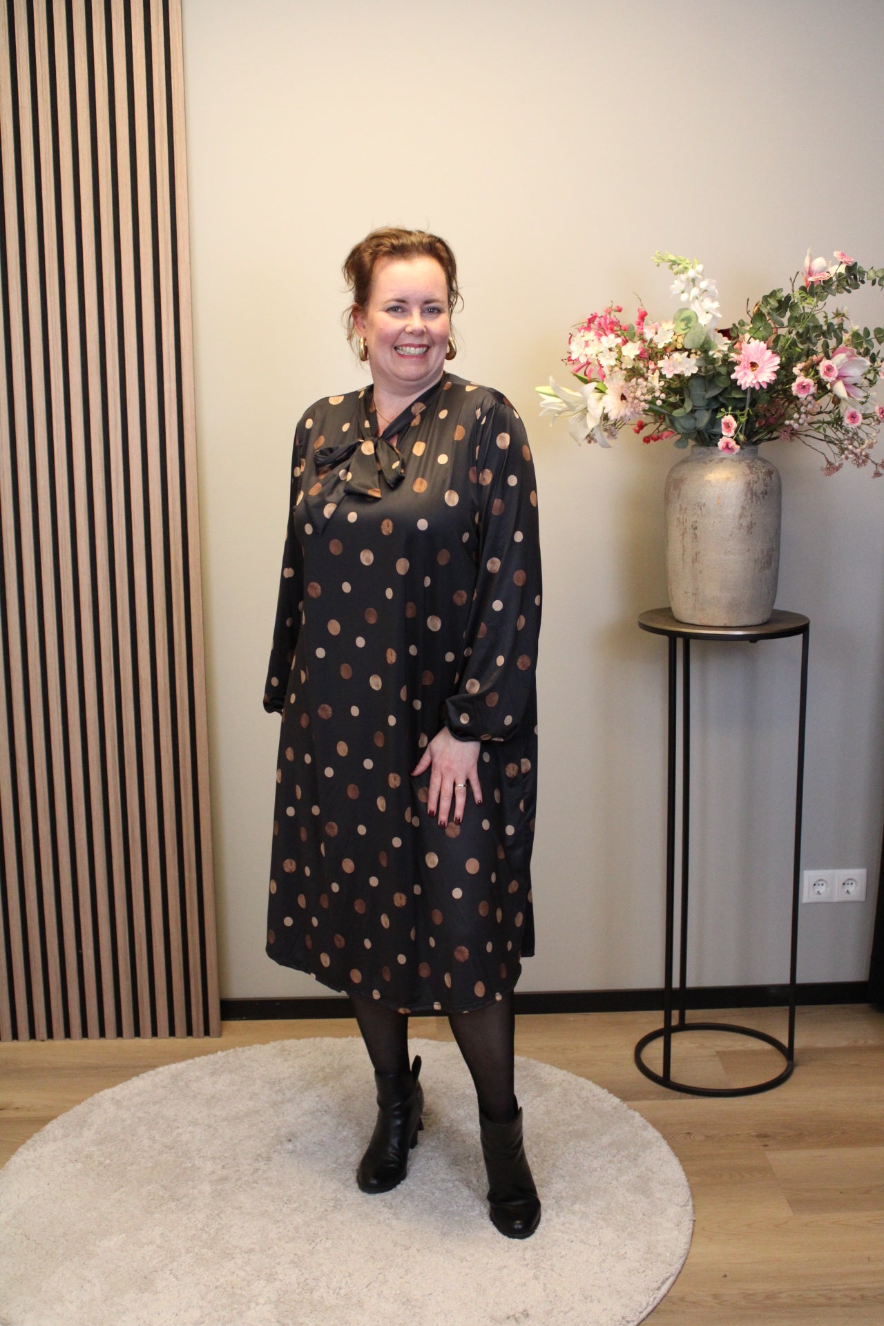 Marise | Blaues Langarmkleid 46 bis 50