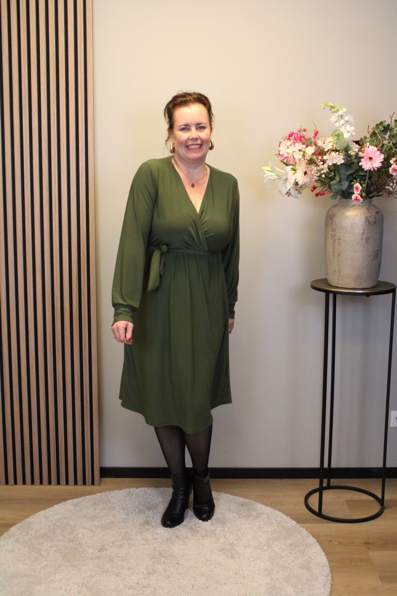 Marise | Blaues Langarmkleid 46 bis 50