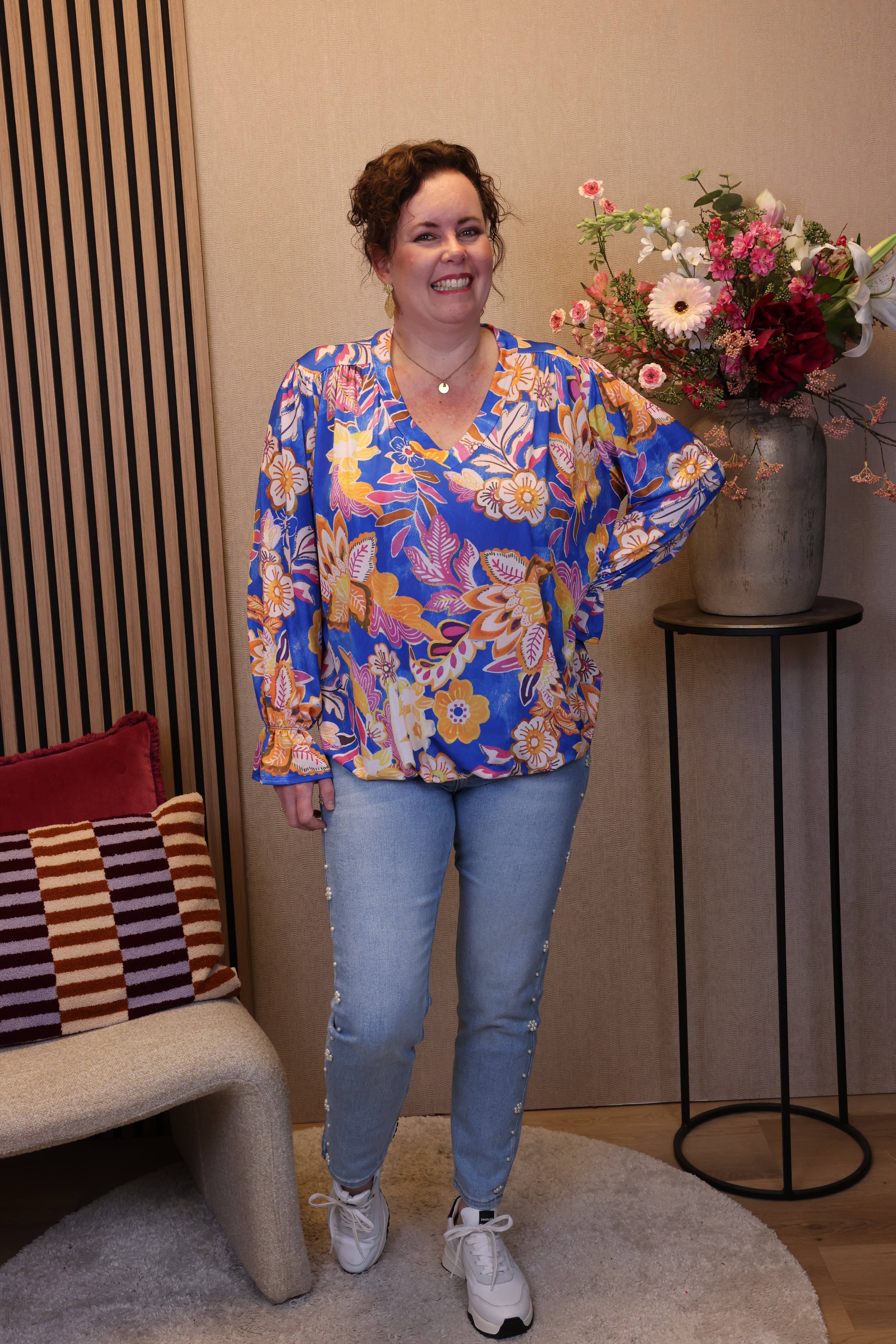 Dora | Bluse schwarz Langarm 52 bis 58