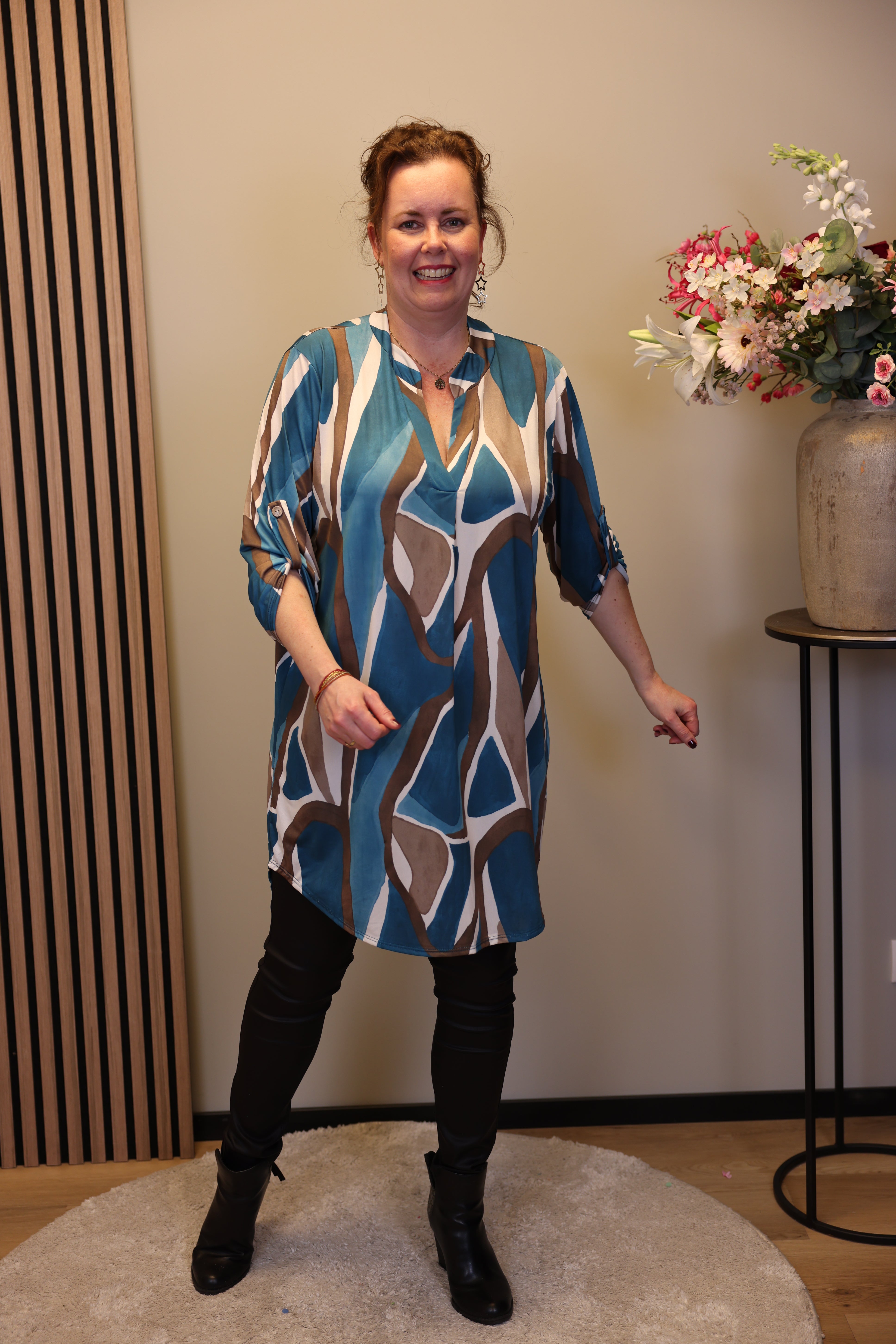 Dora | Bluse schwarz Langarm 52 bis 58