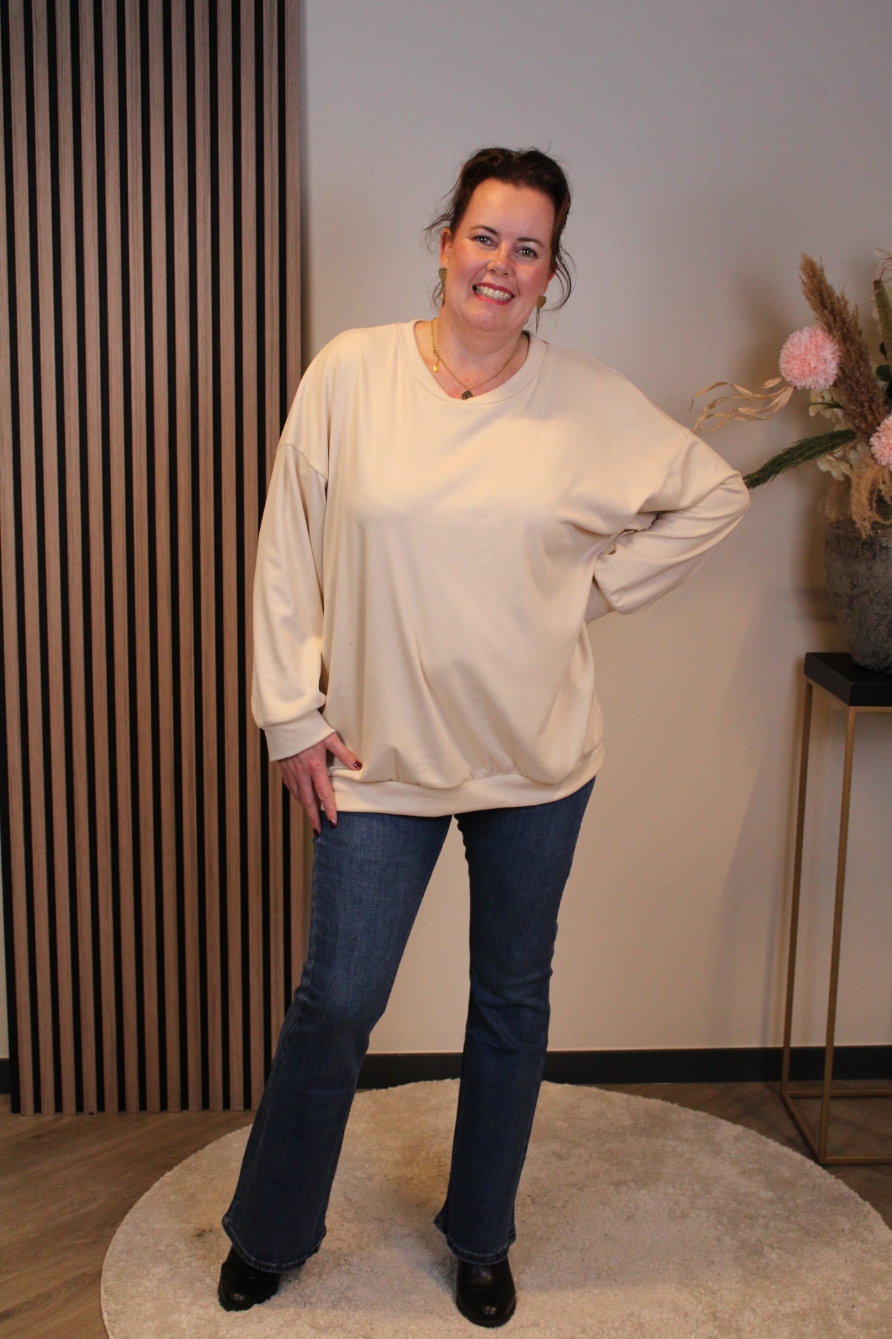 Mara | Bluse weiß Langarm 38 bis 48