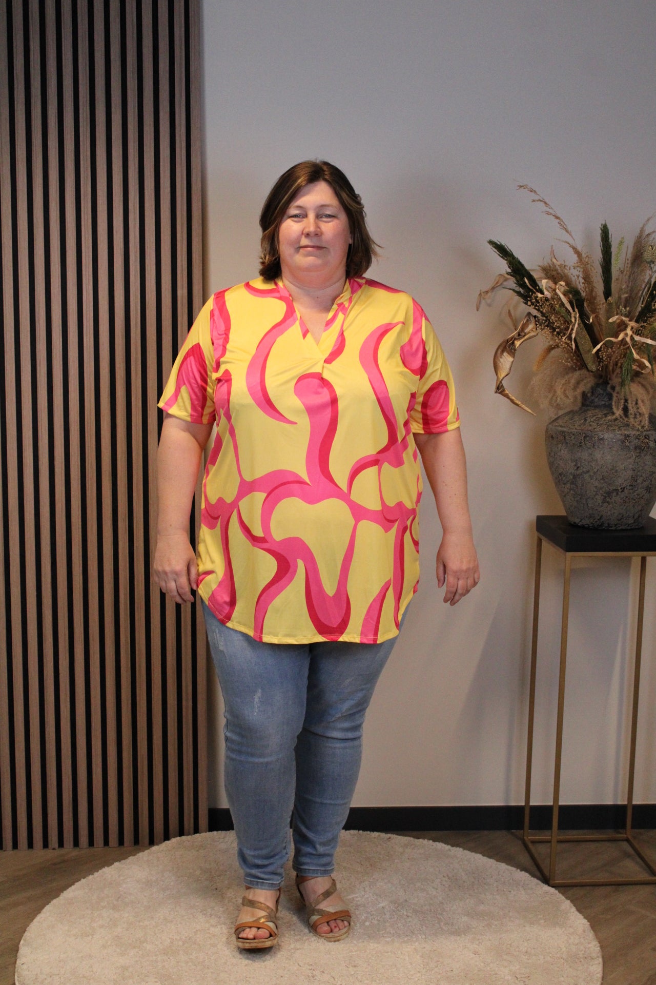 Dora | Bluse schwarz Langarm 52 bis 58