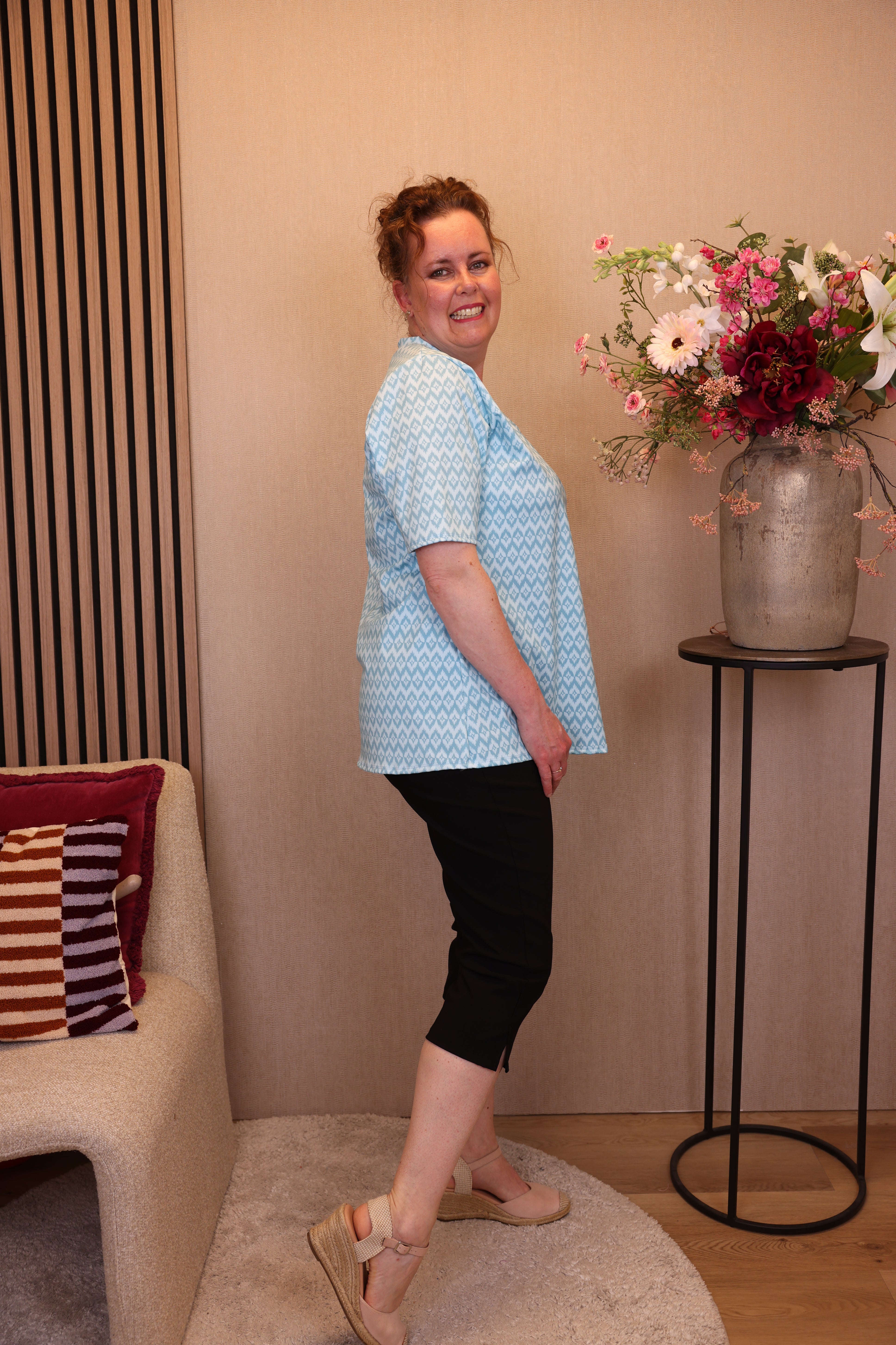 Dora | Bluse schwarz Langarm 52 bis 58