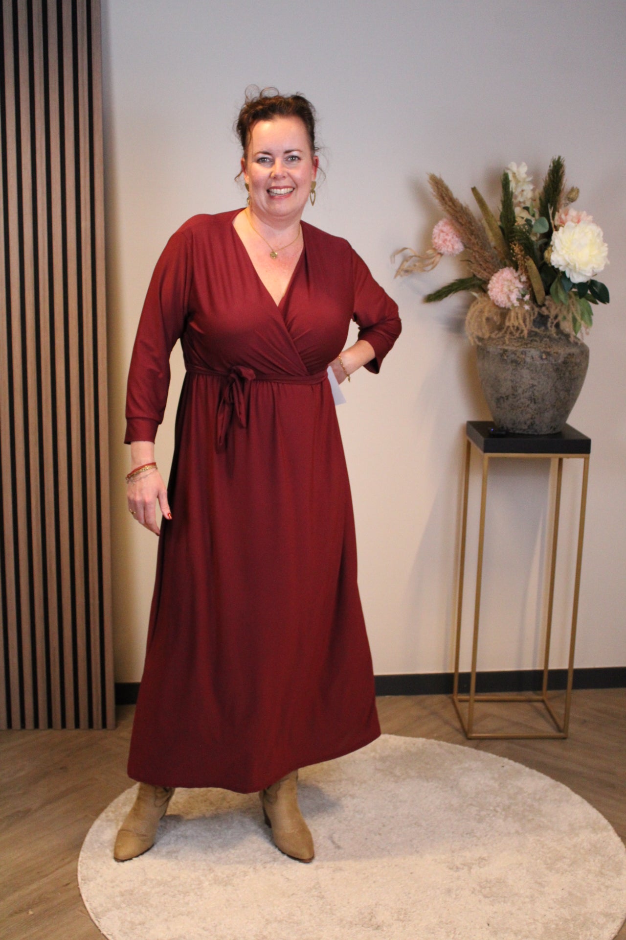 Marise | Blaues Langarmkleid 46 bis 50