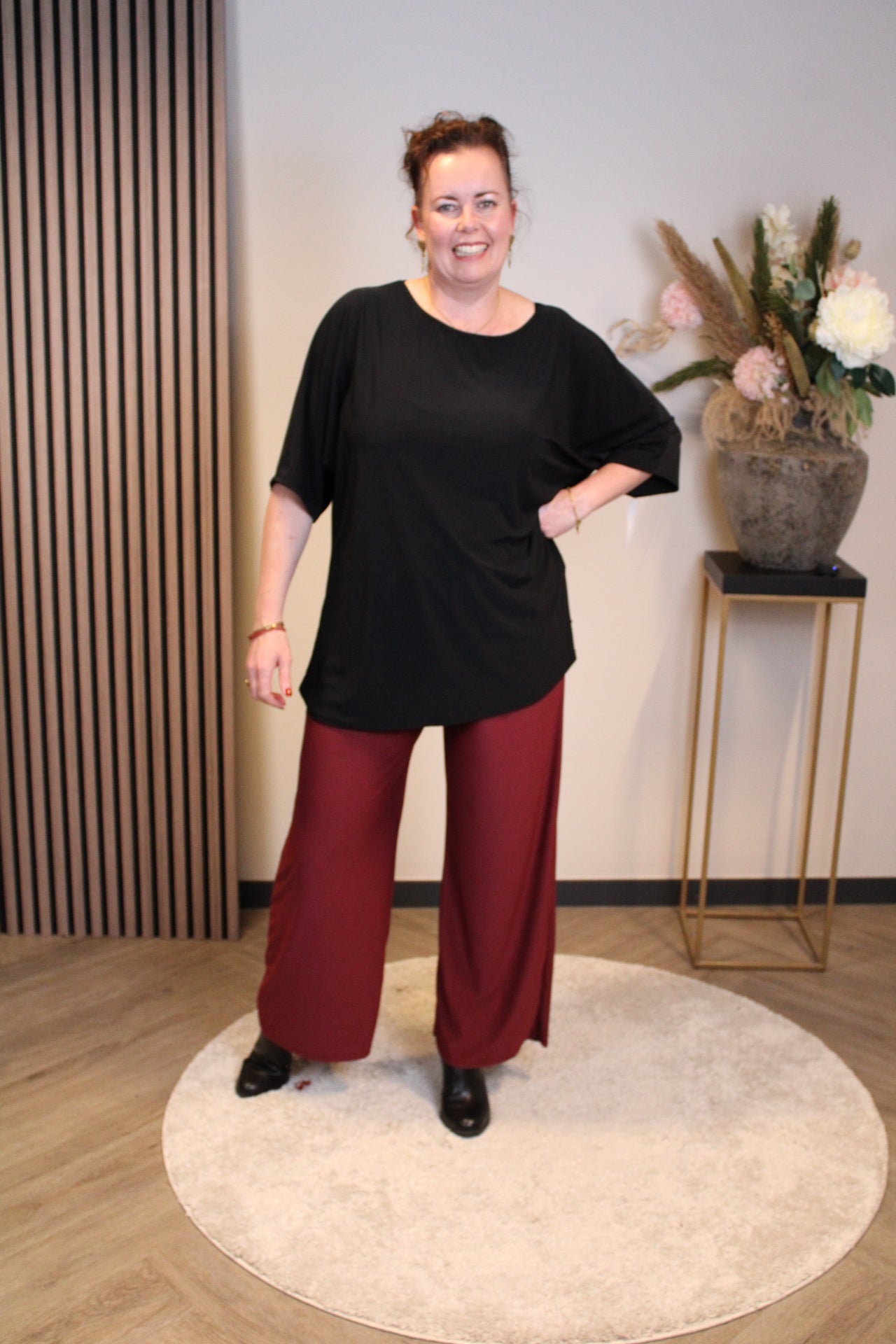 Ellen | Rote Hose mit Taschen 38 bis 46